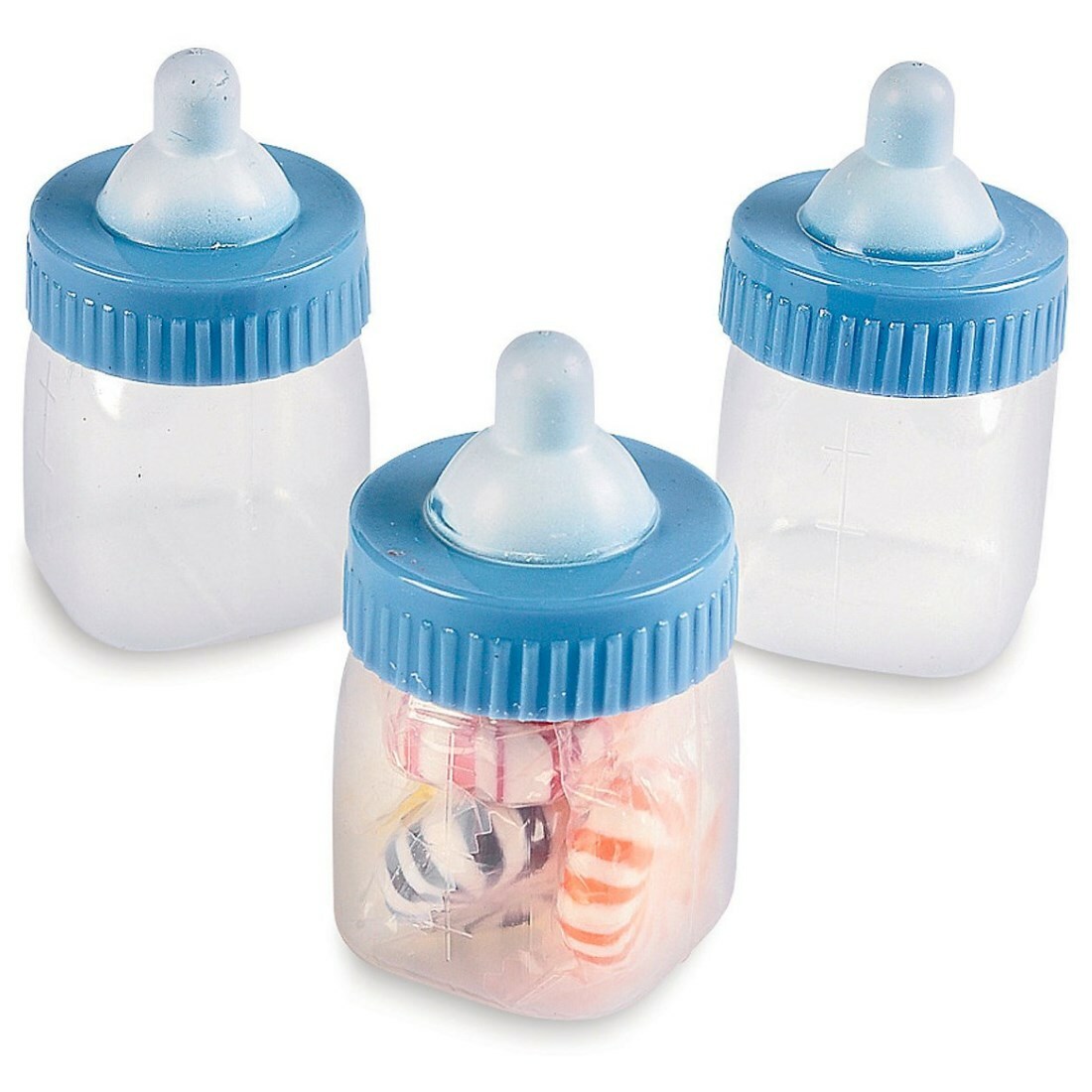 Blue Mini Fillable Baby Bottles (Pack of 12)