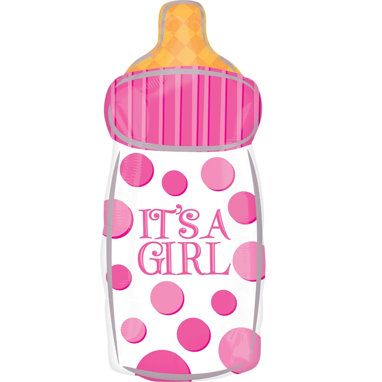 It's A Girl Baby Bottle Helium Balloon