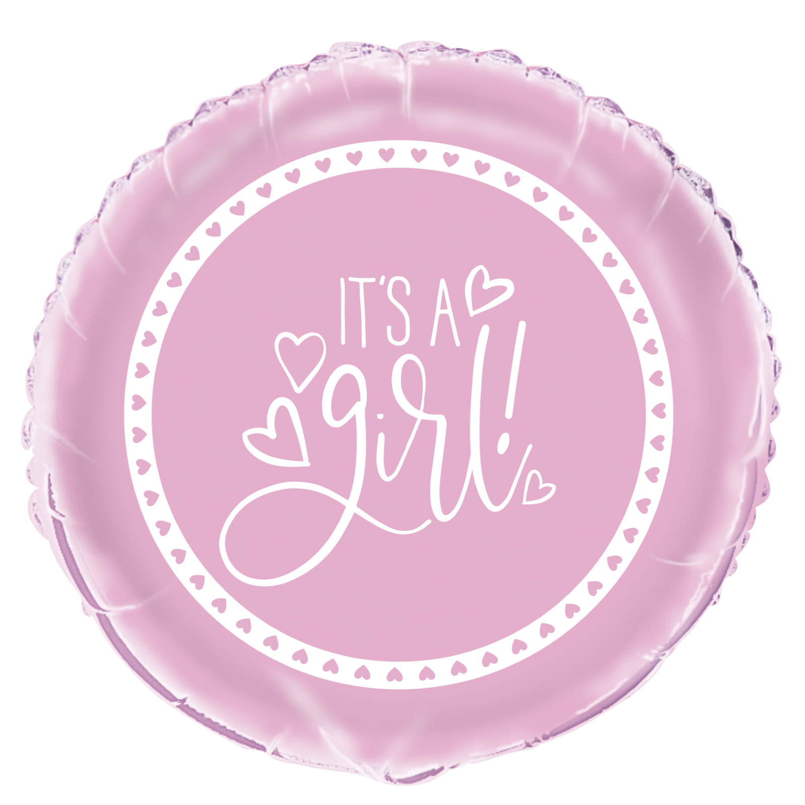 Pink Hearts Baby Shower Helium Balloon