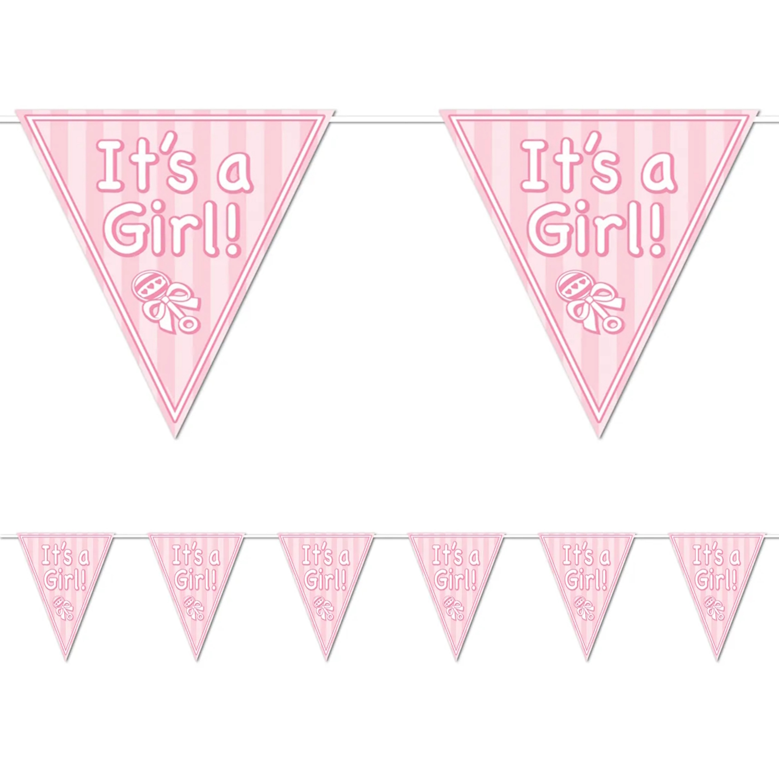It's a Girl Plastic Flag Banner