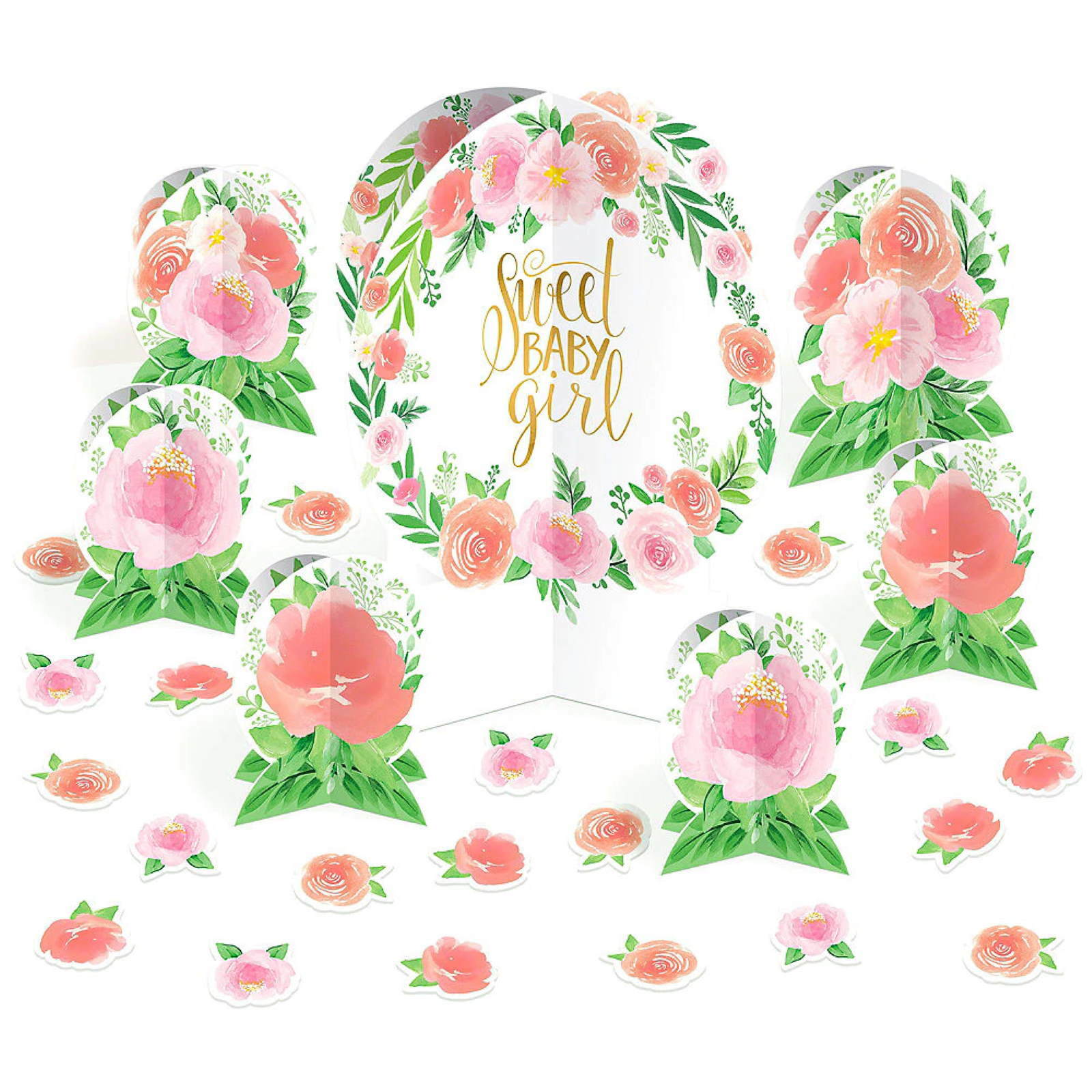 Floral Baby Girl Table Decorating Kit