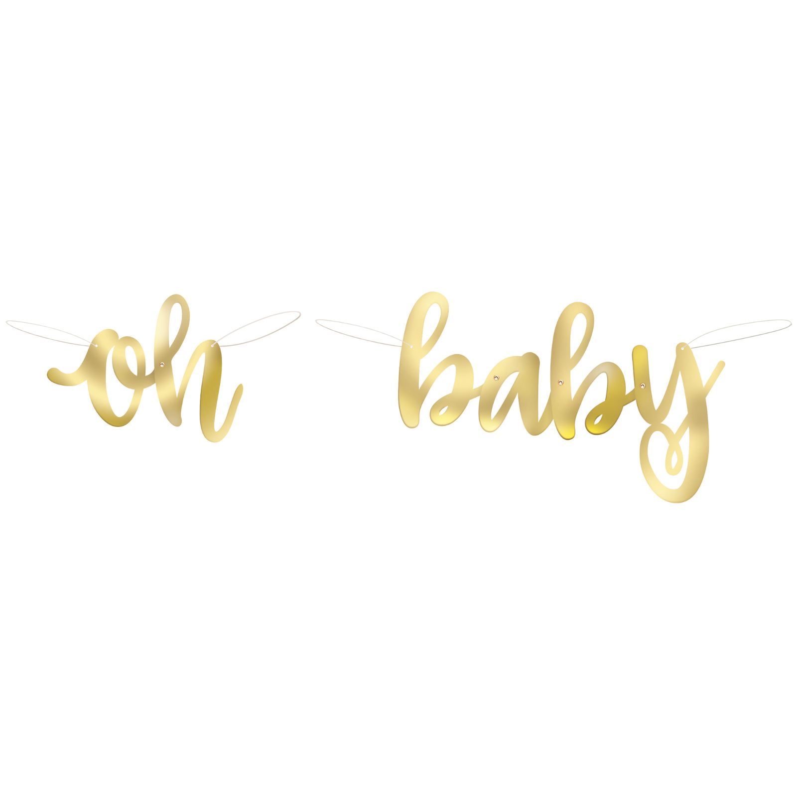 Gold Oh Baby Letter Banner