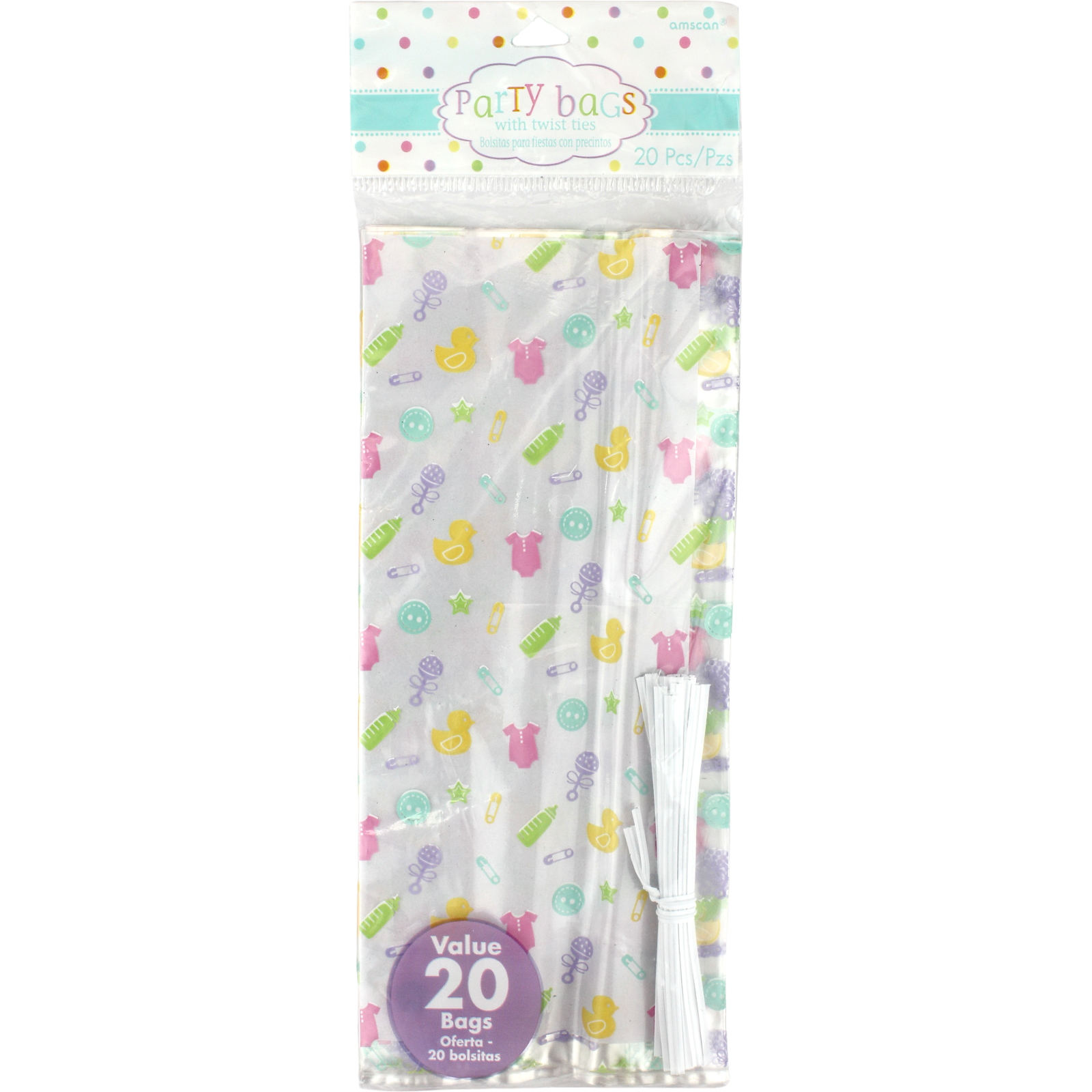 Baby Shower Plastic Treat Bags (Pack of 20)