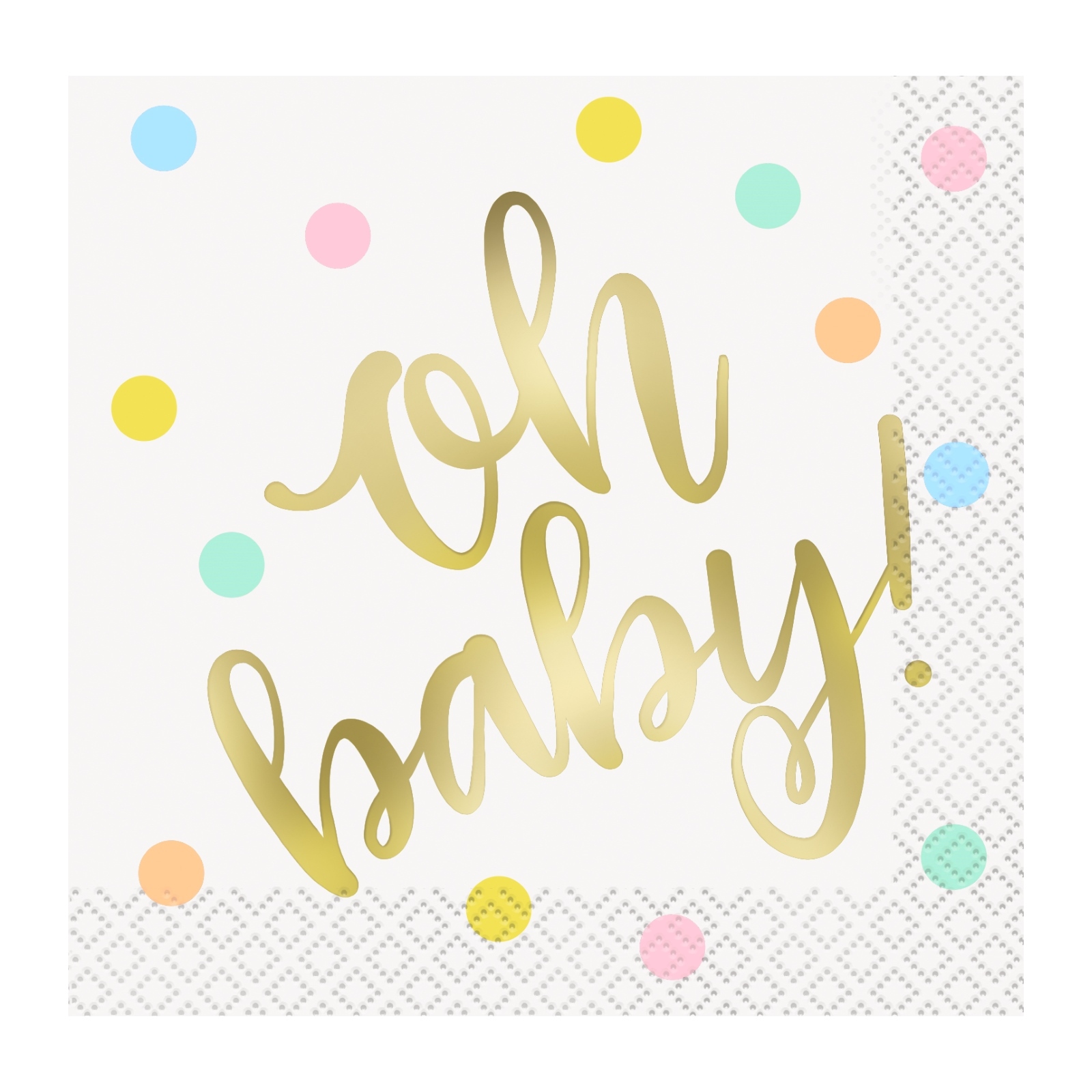 Oh Baby Small Napkins / Serviettes (Pack of 16)
