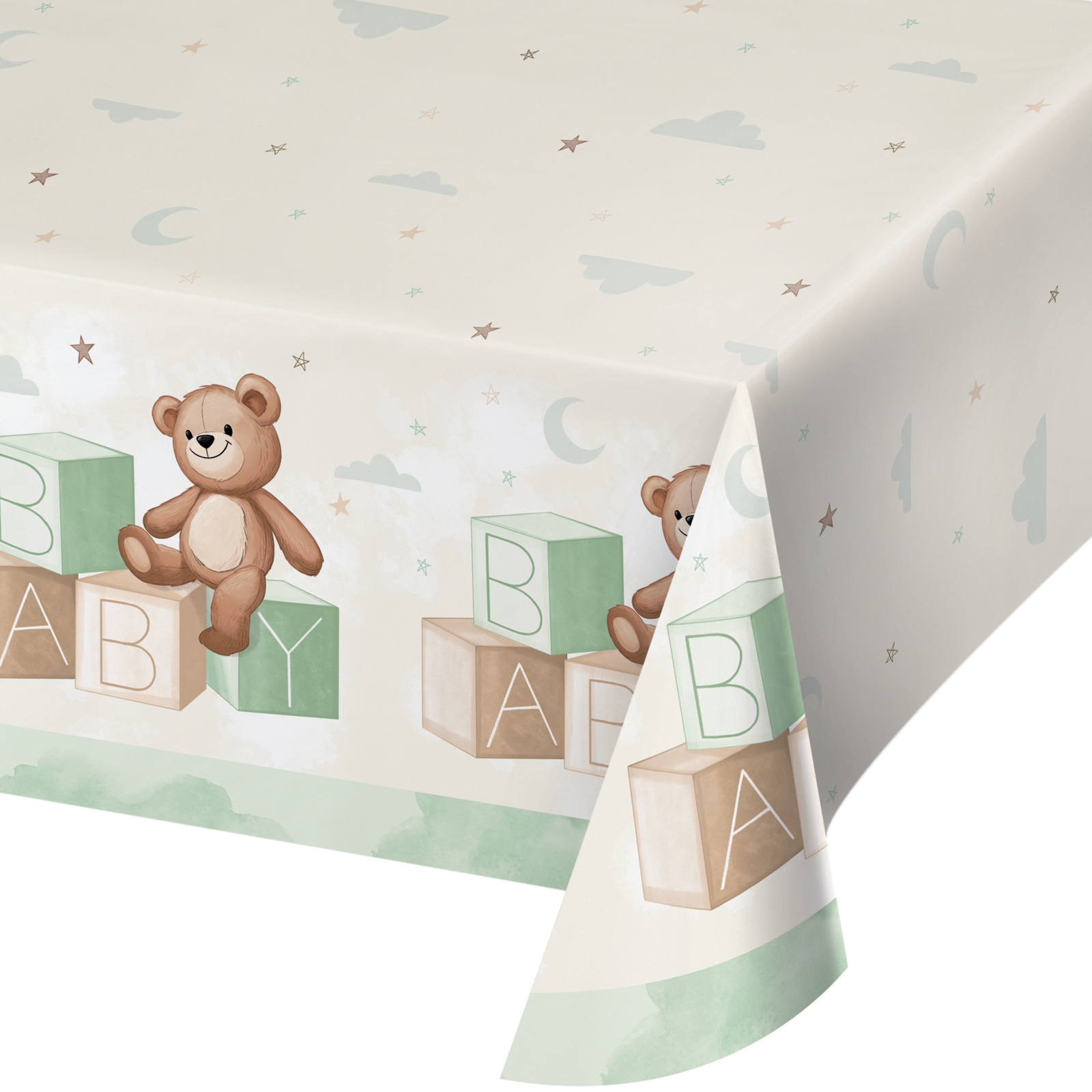 Teddy Bear Dreams Baby Shower Paper Tablecloth