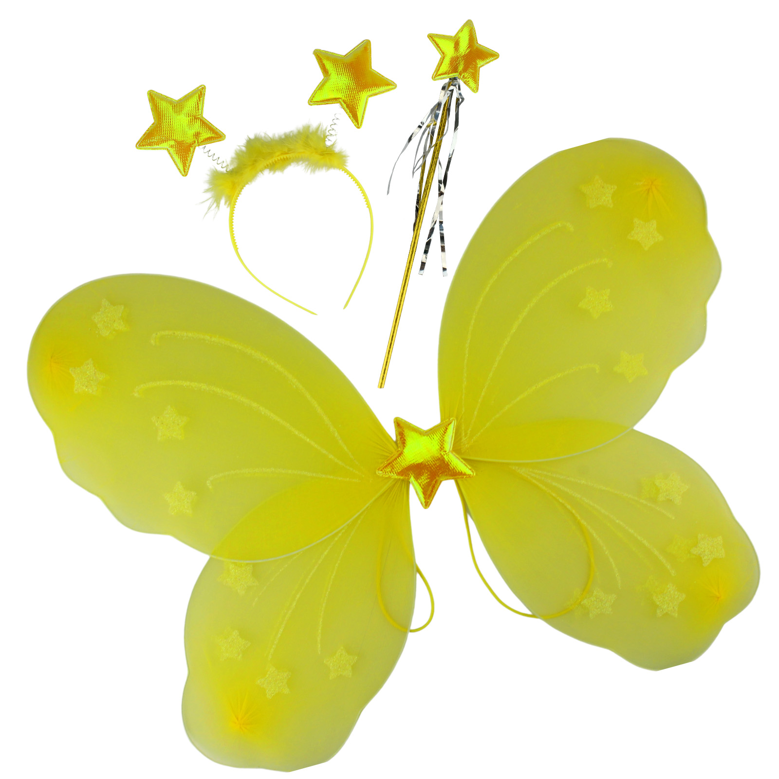 Yellow Butterfly Wings Costume Set 