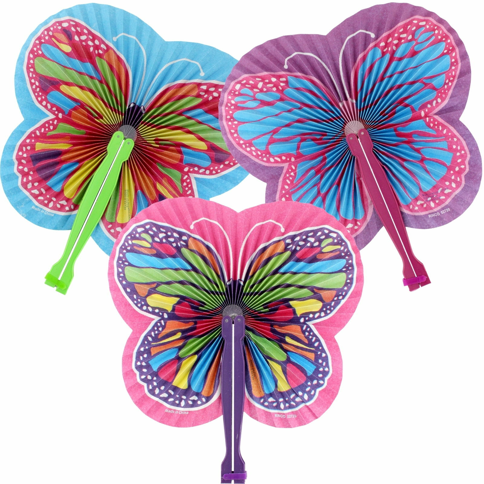 Butterfly Paper Fans (Pack of 12)