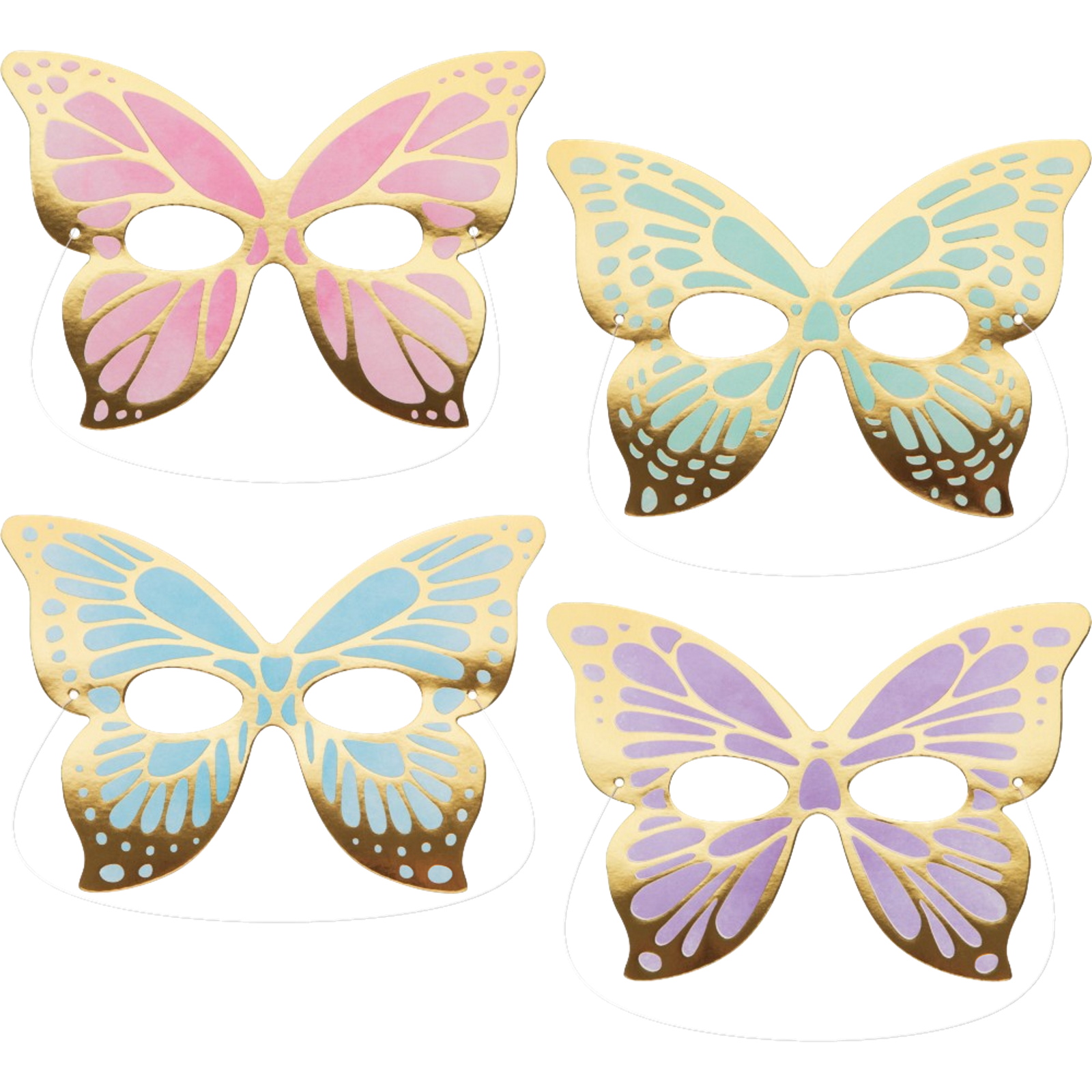 Butterfly Shimmer Masks (Pack of 8)
