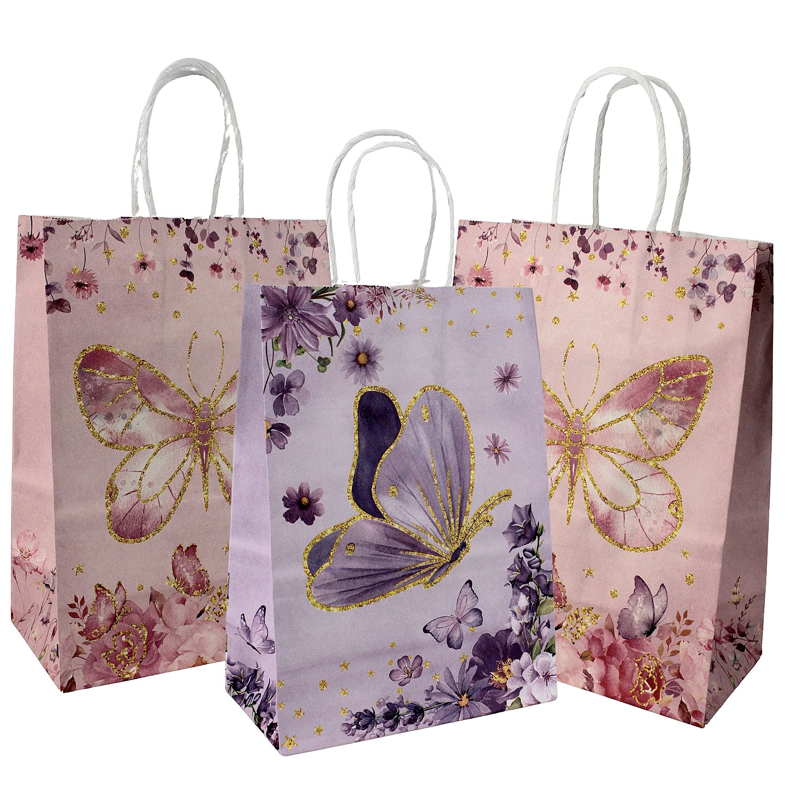 Butterfly Paper Gift Bags (Pack of 12)