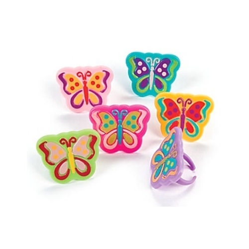 Butterfly Rings (Pack of 12)