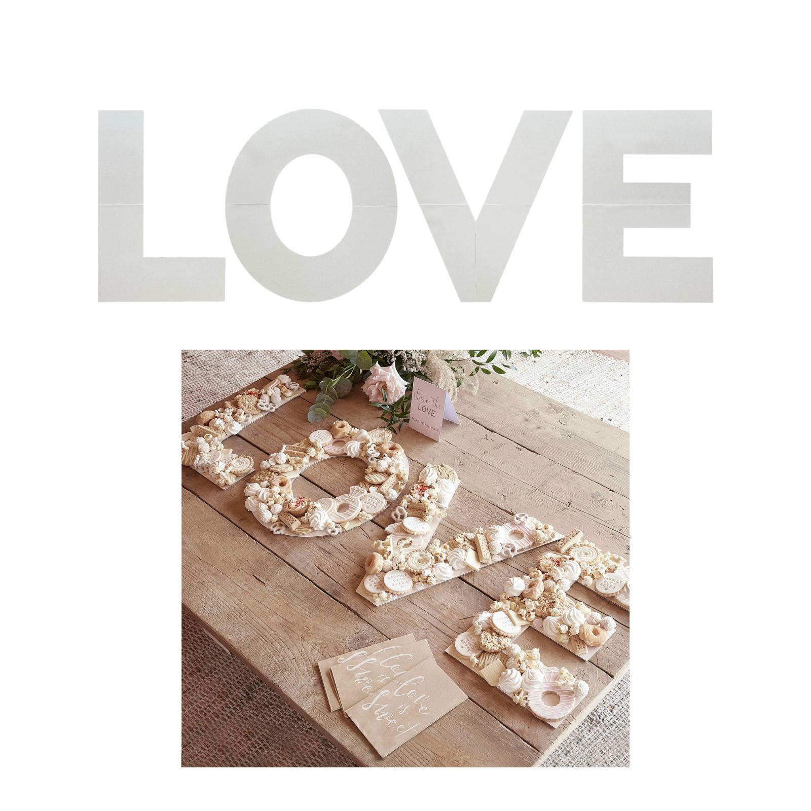 Ginger Ray Botanical Wedding Love Grazing Board Kit