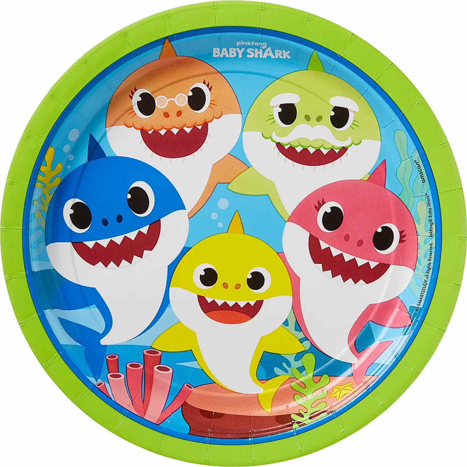 Baby Shark Large Paper Plates (Pack of 8)