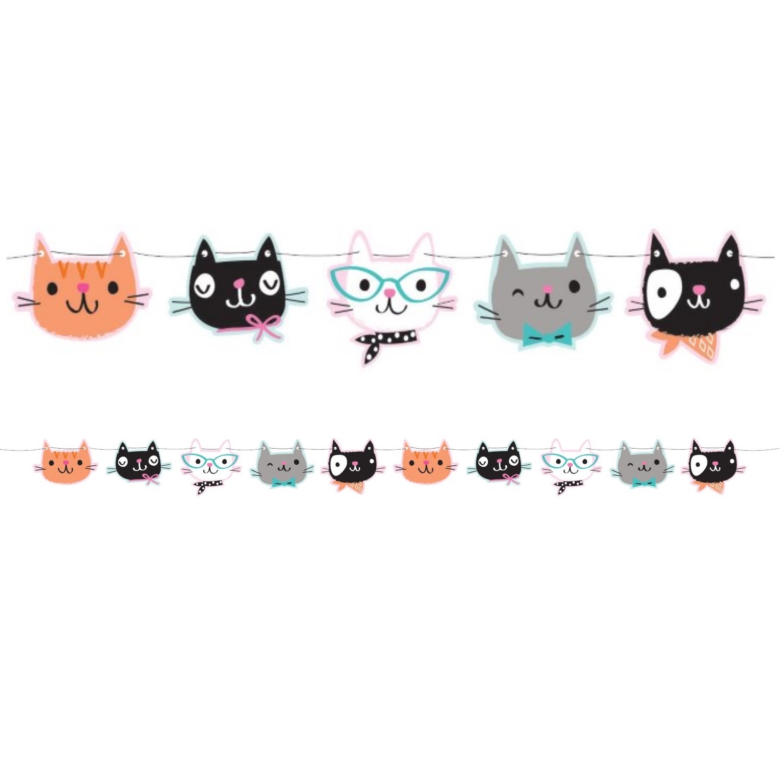 Purr-fect Party Garland Banner