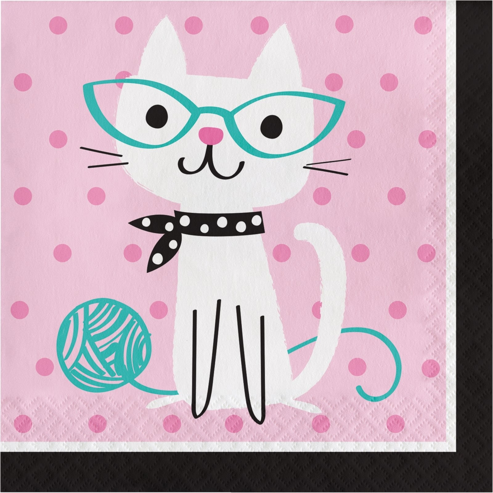 Purr-fect Party Large Napkins / Serviettes (Pack of 16)