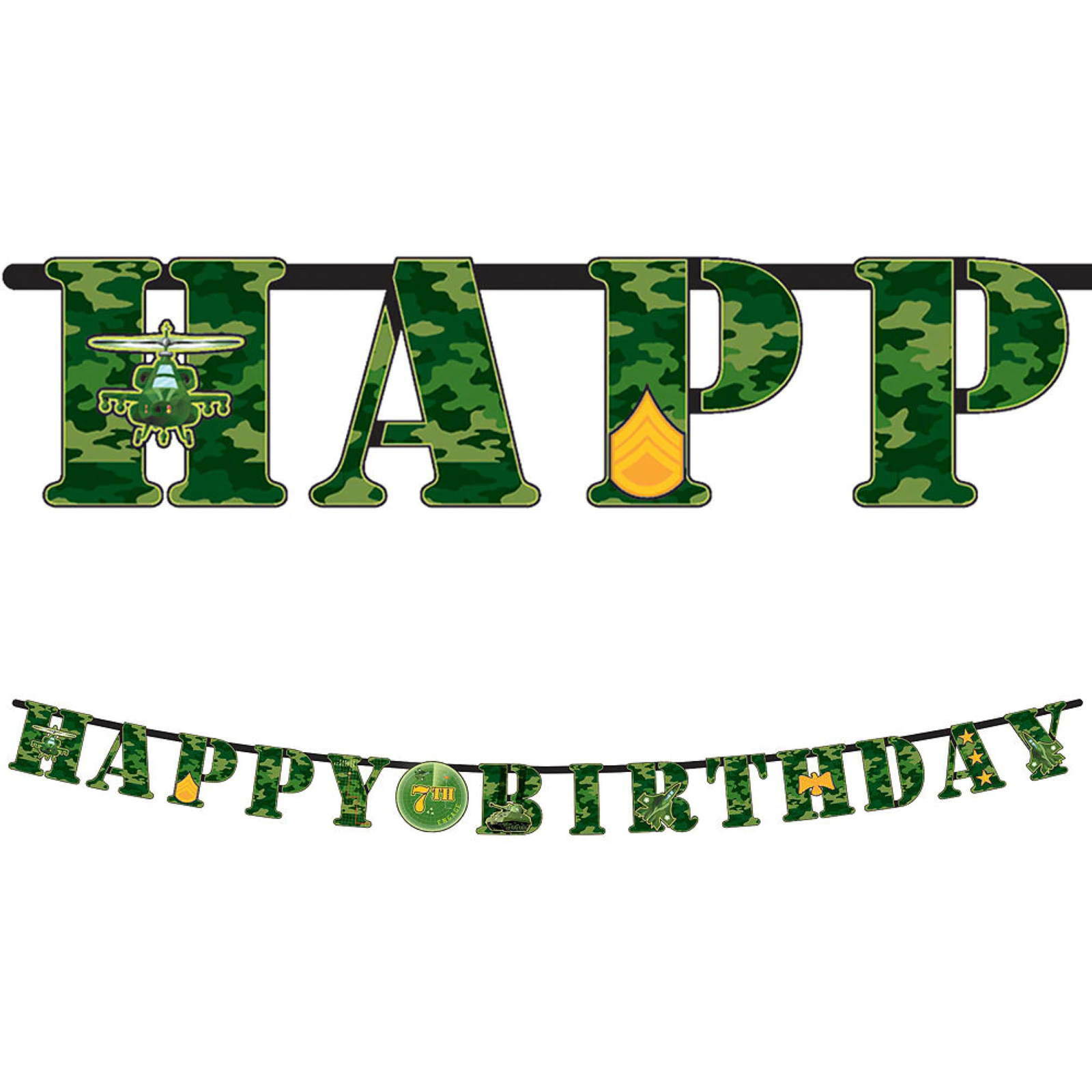 Camouflage Jumbo Add An Age Banner Kit