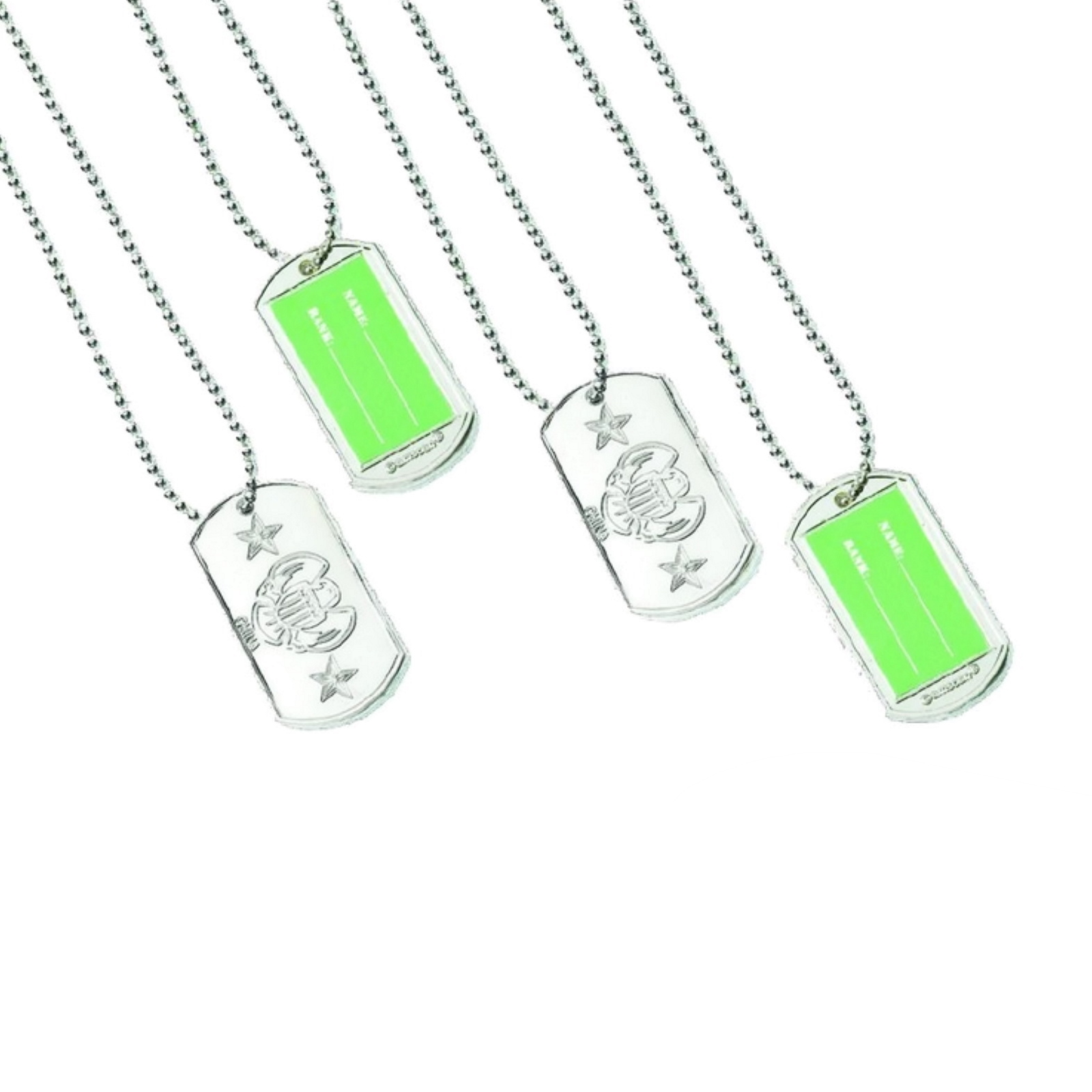 Camouflage Dog Tag Necklaces (Pack of 12)