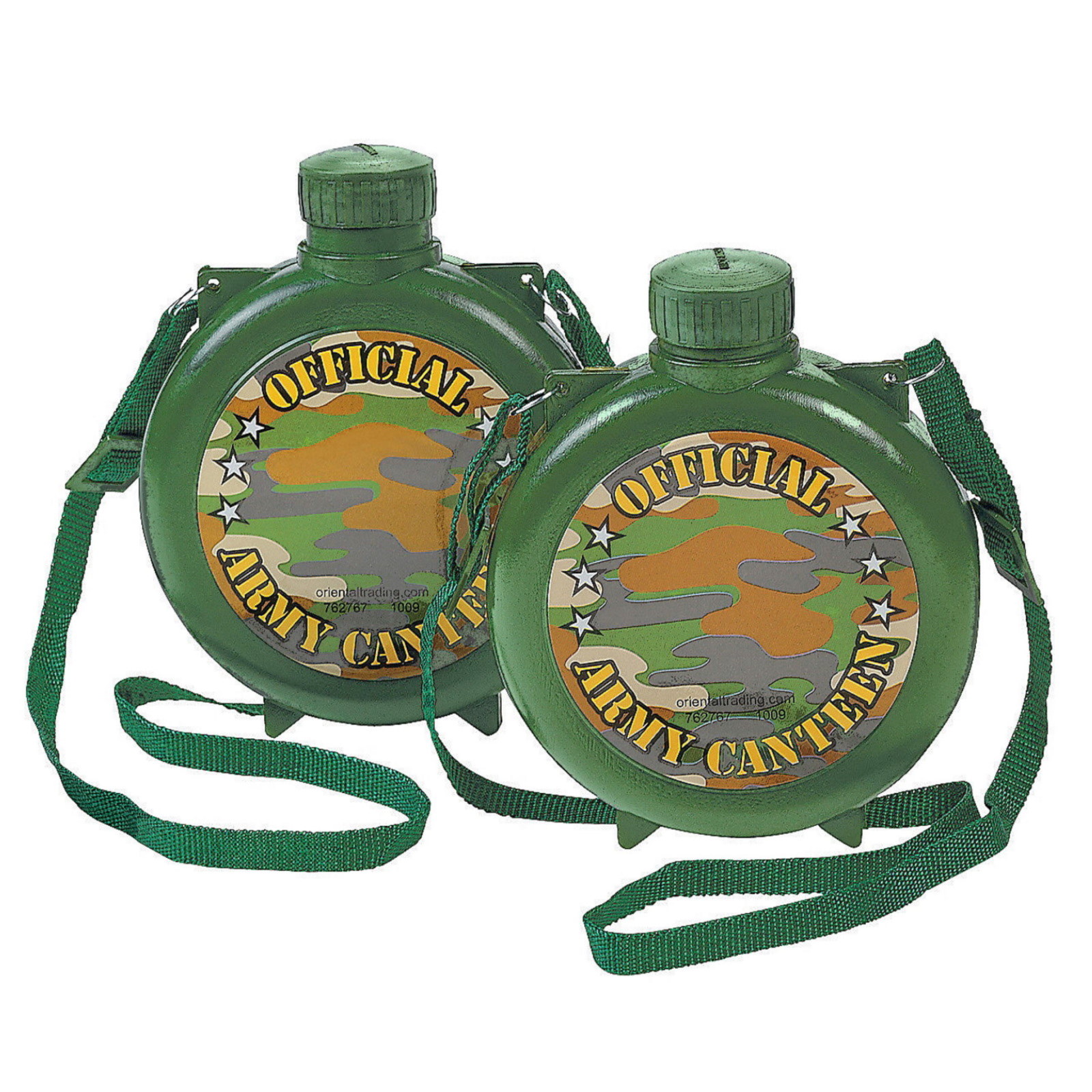 Camouflage Plastic Canteens (Pack of 12)