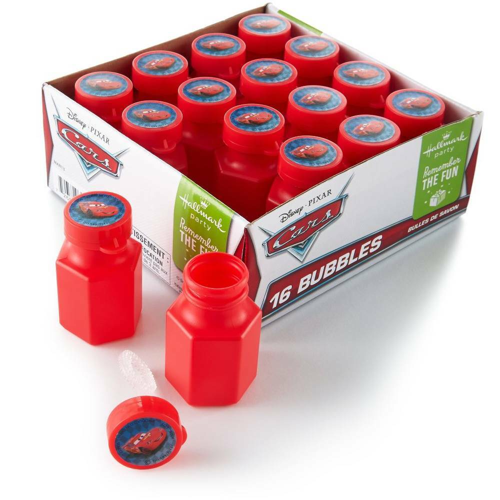 Cars Mini Bubble Bottles (Pack of 16)