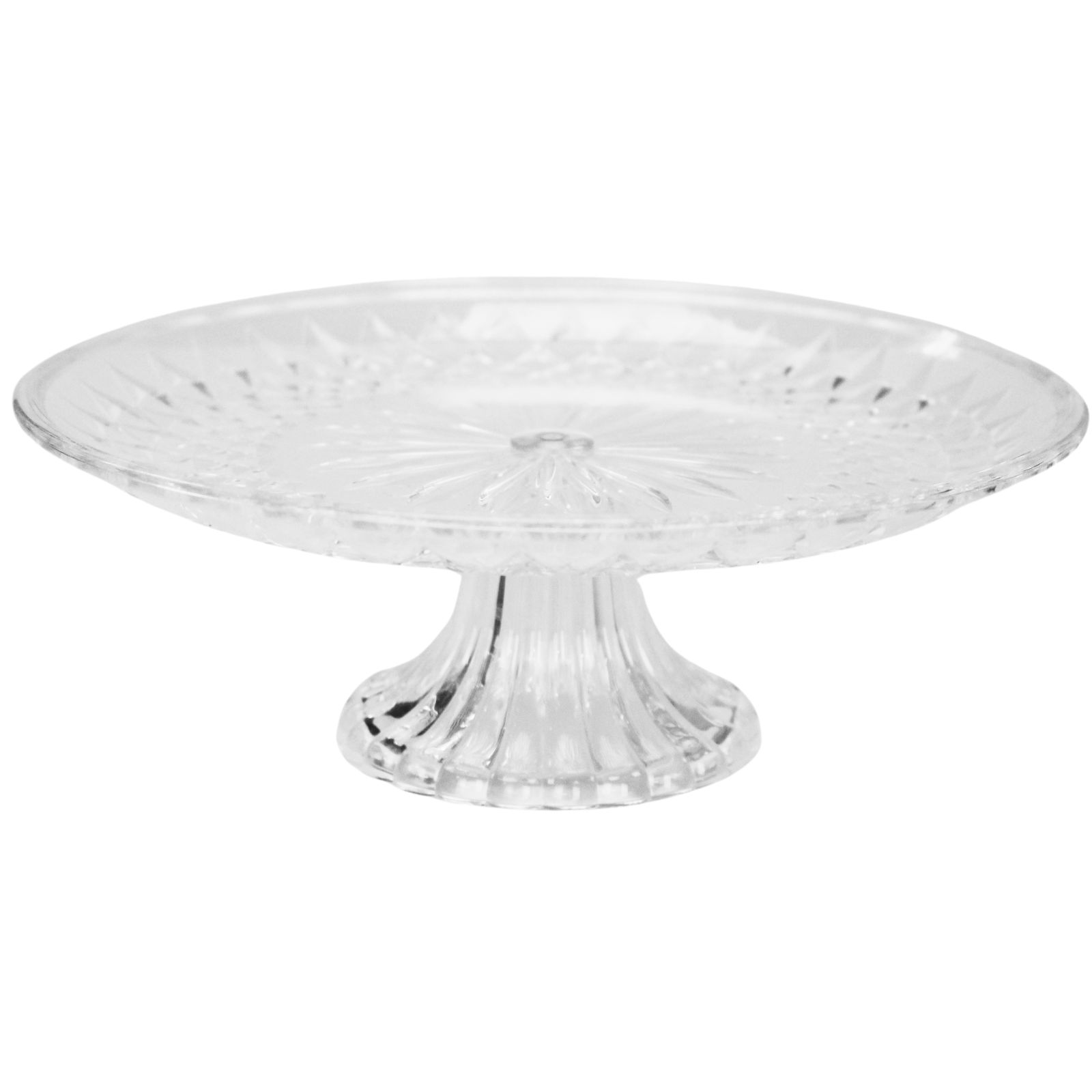 Clear Acrylic Round Diamond Pattern Cake Stand 24.5cm