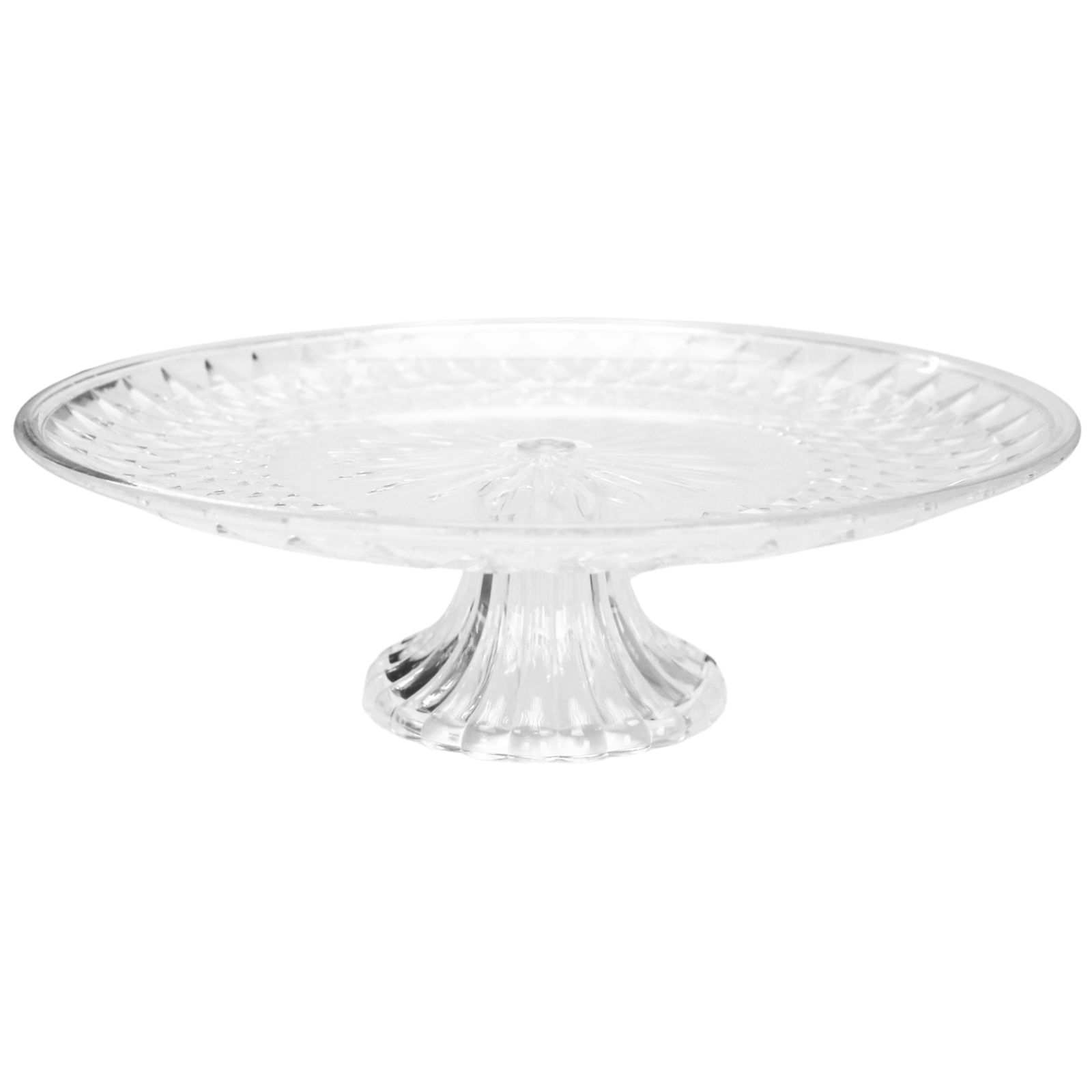 Clear Acrylic Round Diamond Pattern Cake Stand 34.5cm 