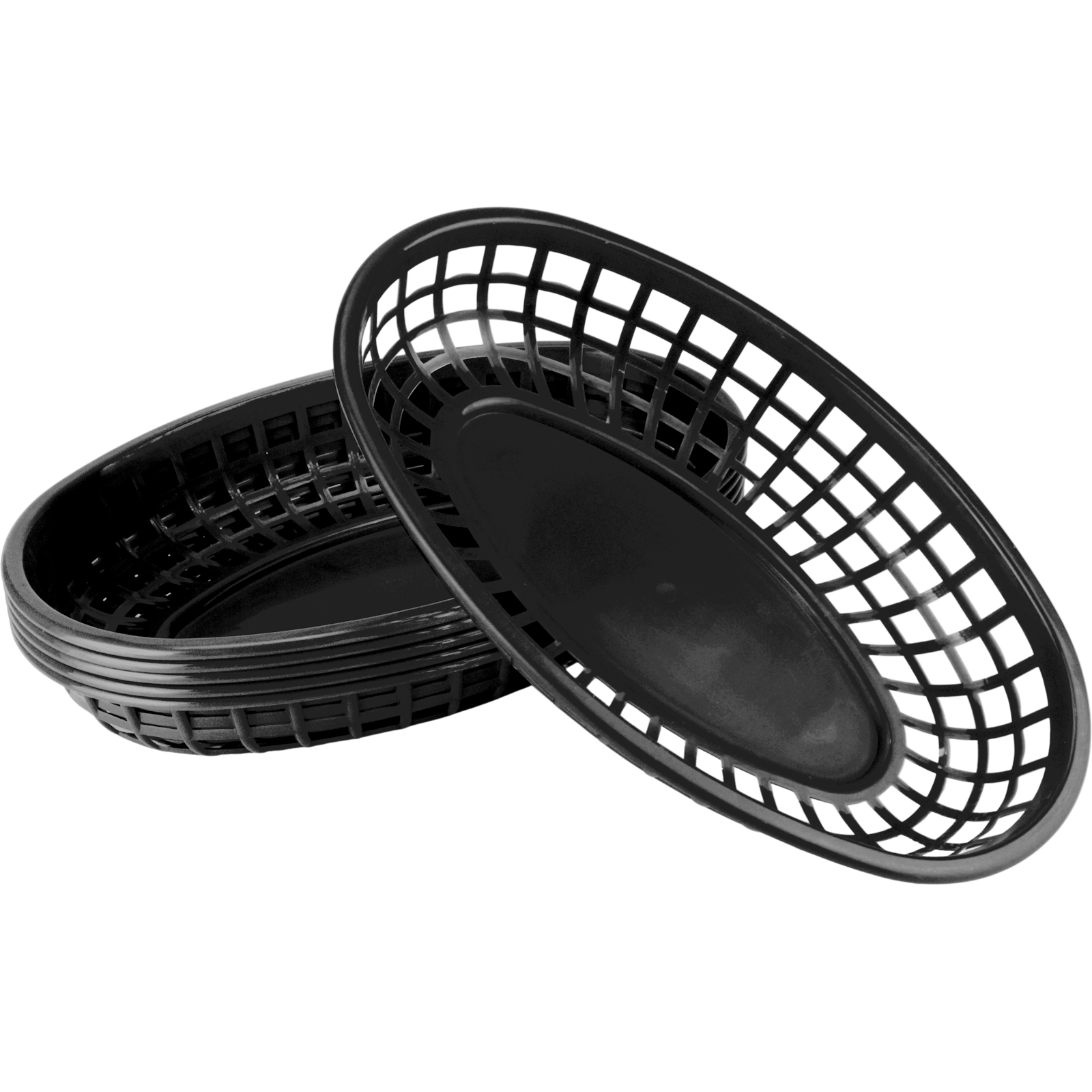 Black Oval Serving Baskets (Pack of 6) 