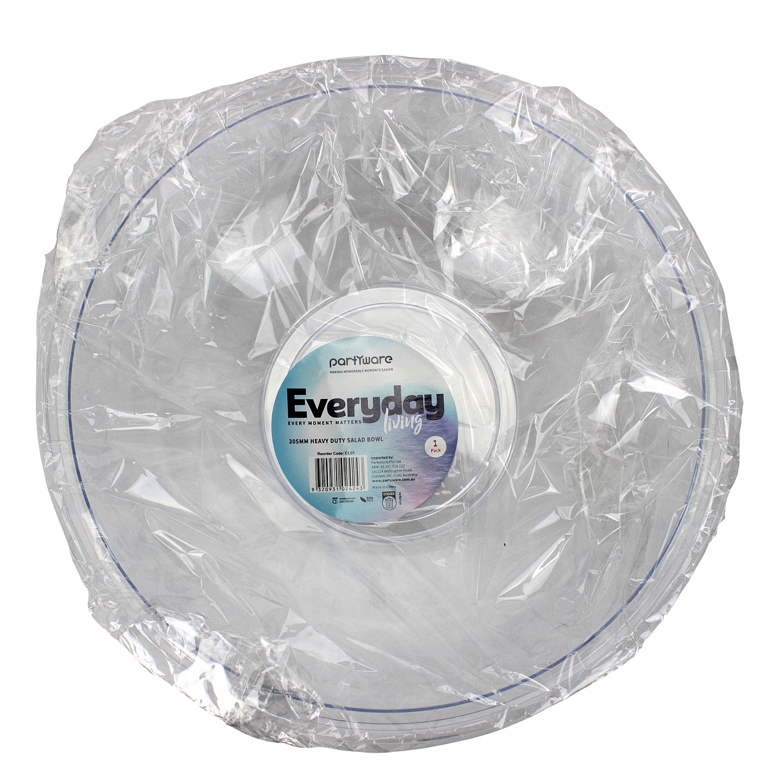 Everyday Living Clear Salad Bowl 30.5cm