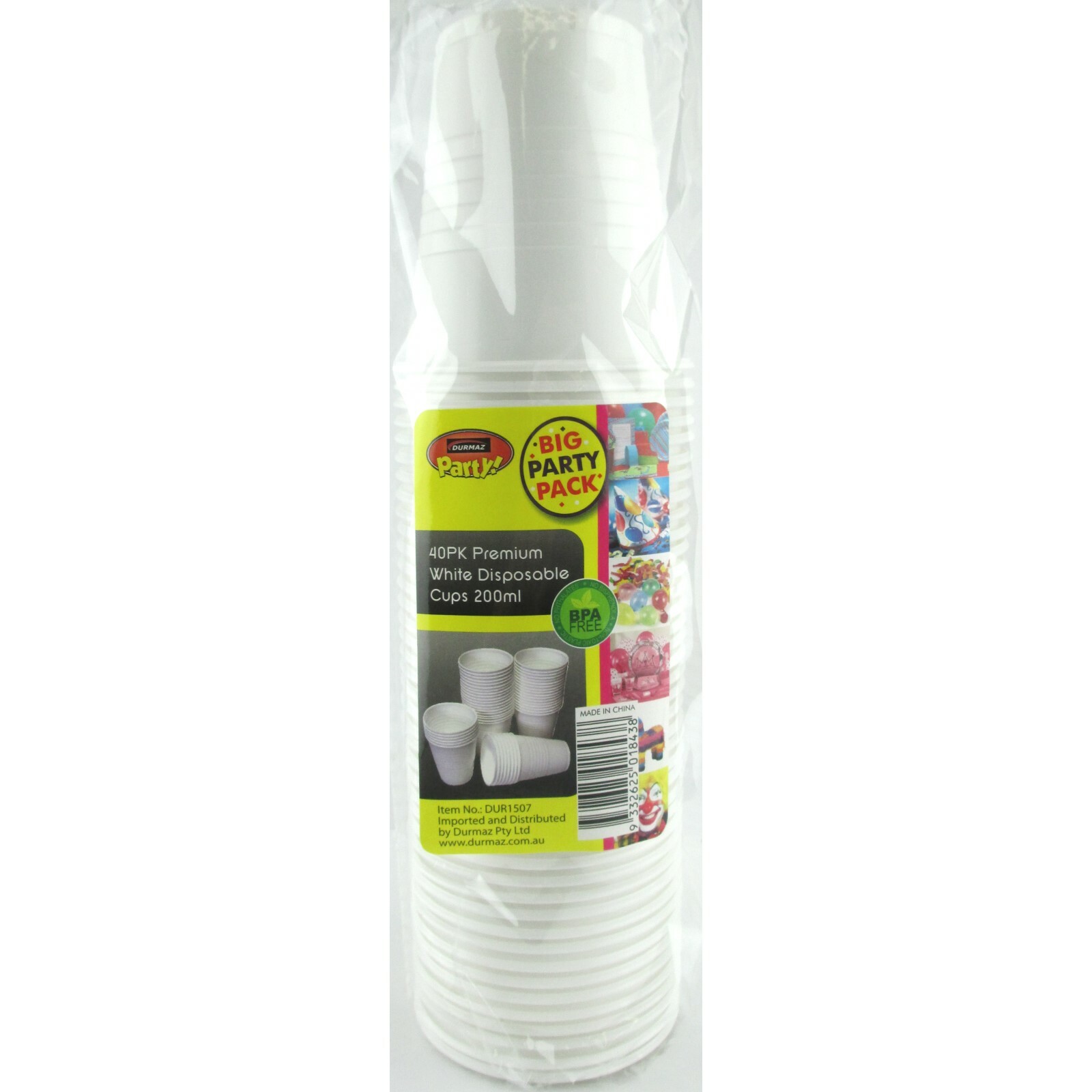 Small White Plastic Cups (Bulk Pack of 40)