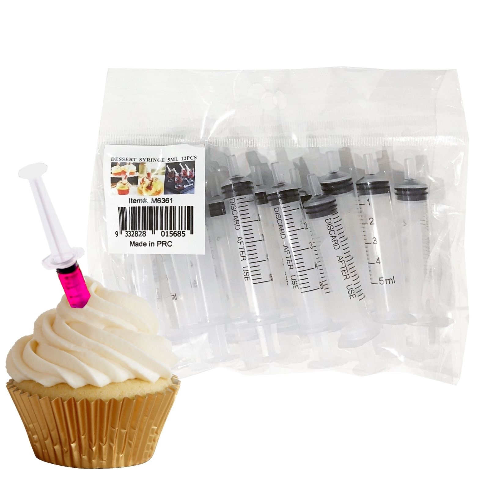 Plastic Dessert Syringes 5ML (Pack of 12)