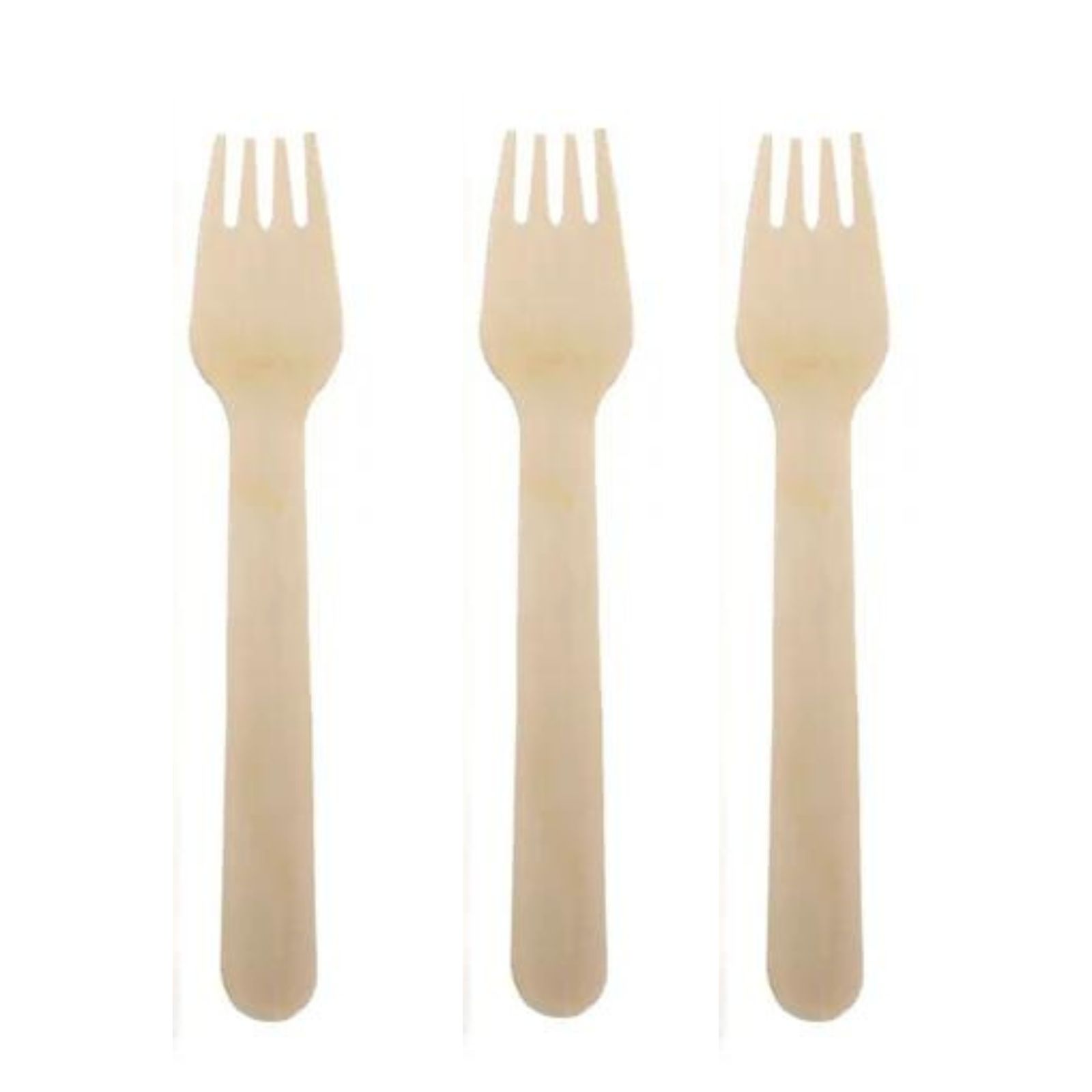 Eco Wooden Forks (Bulk Pack of 100)