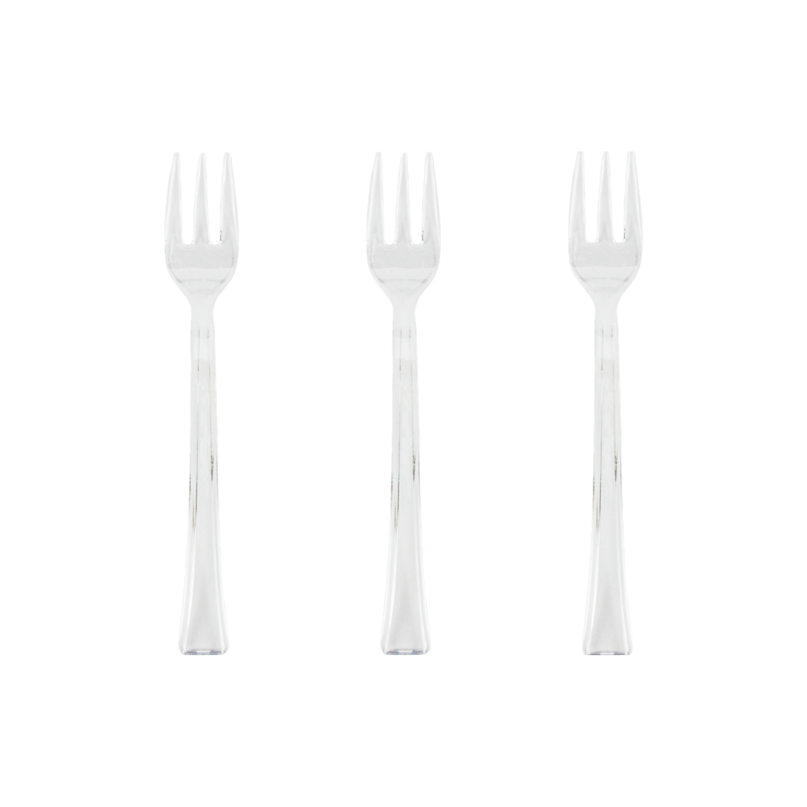 Clear Reusable Mini Cocktail Forks (Pack of 40)