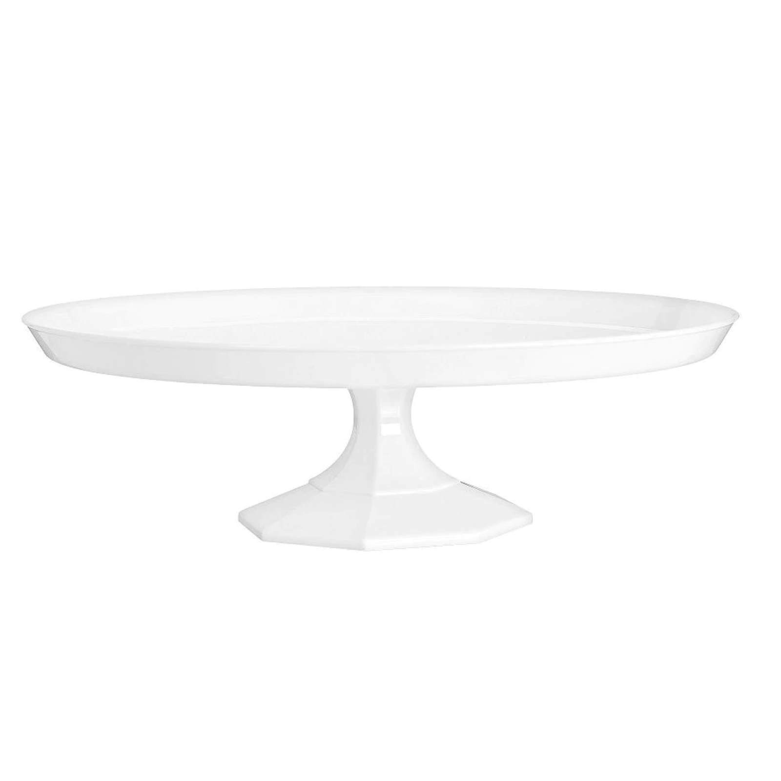Medium White Plastic Cake Stand
