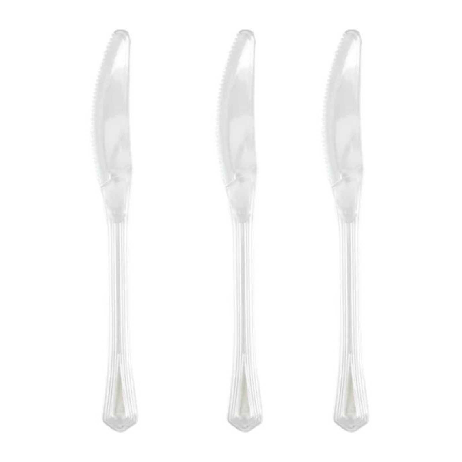 Clear Reusable Plastic Knives (Pack of 20)