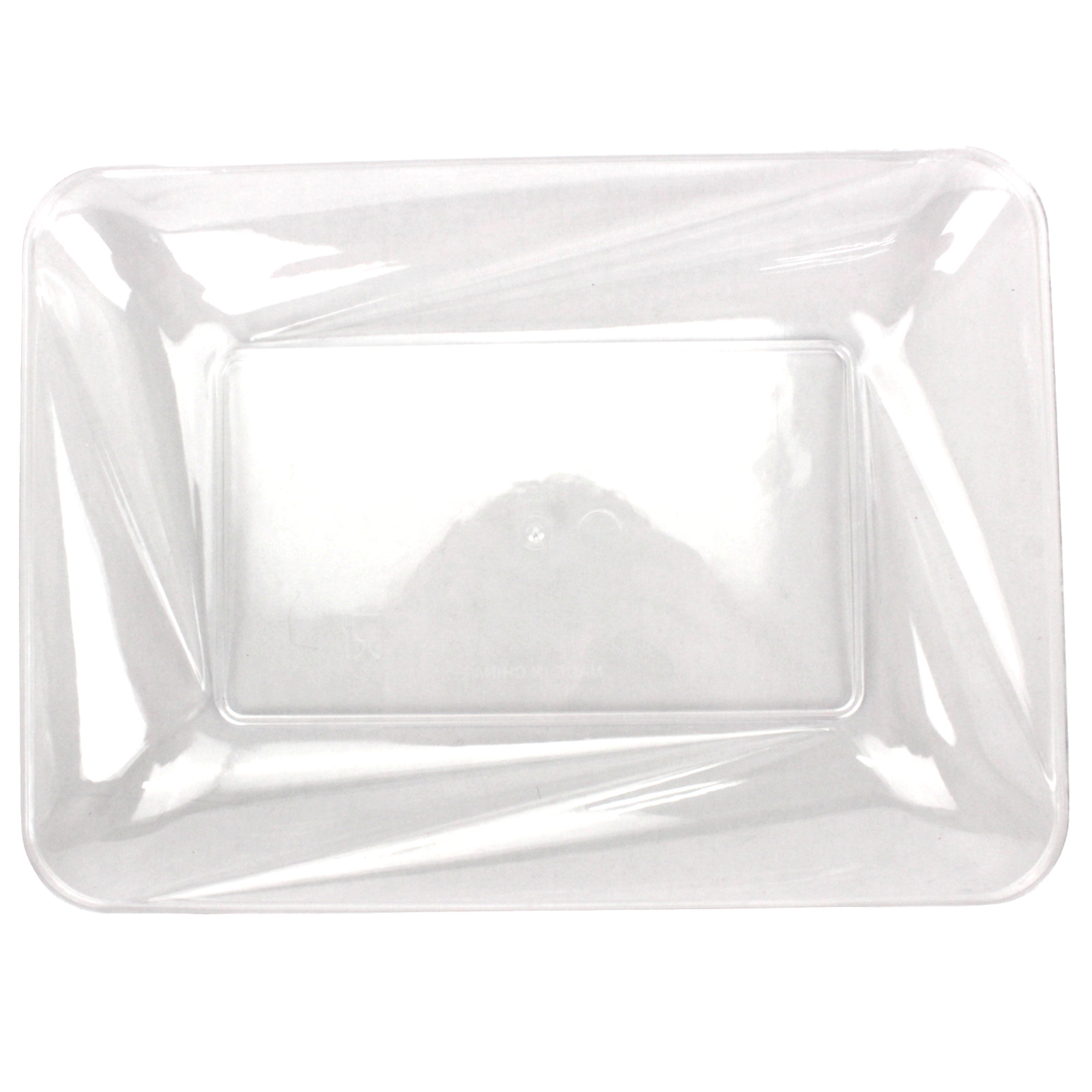 Clear Rectangle Serving Plates 23cm (Pack of 2)  