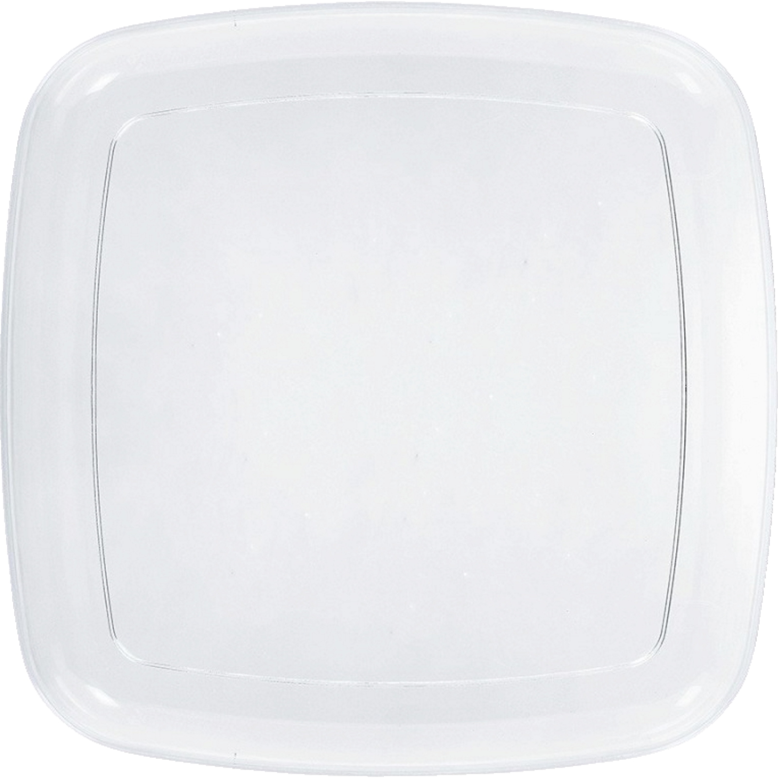 Clear Plastic Square Platter 35.5cm