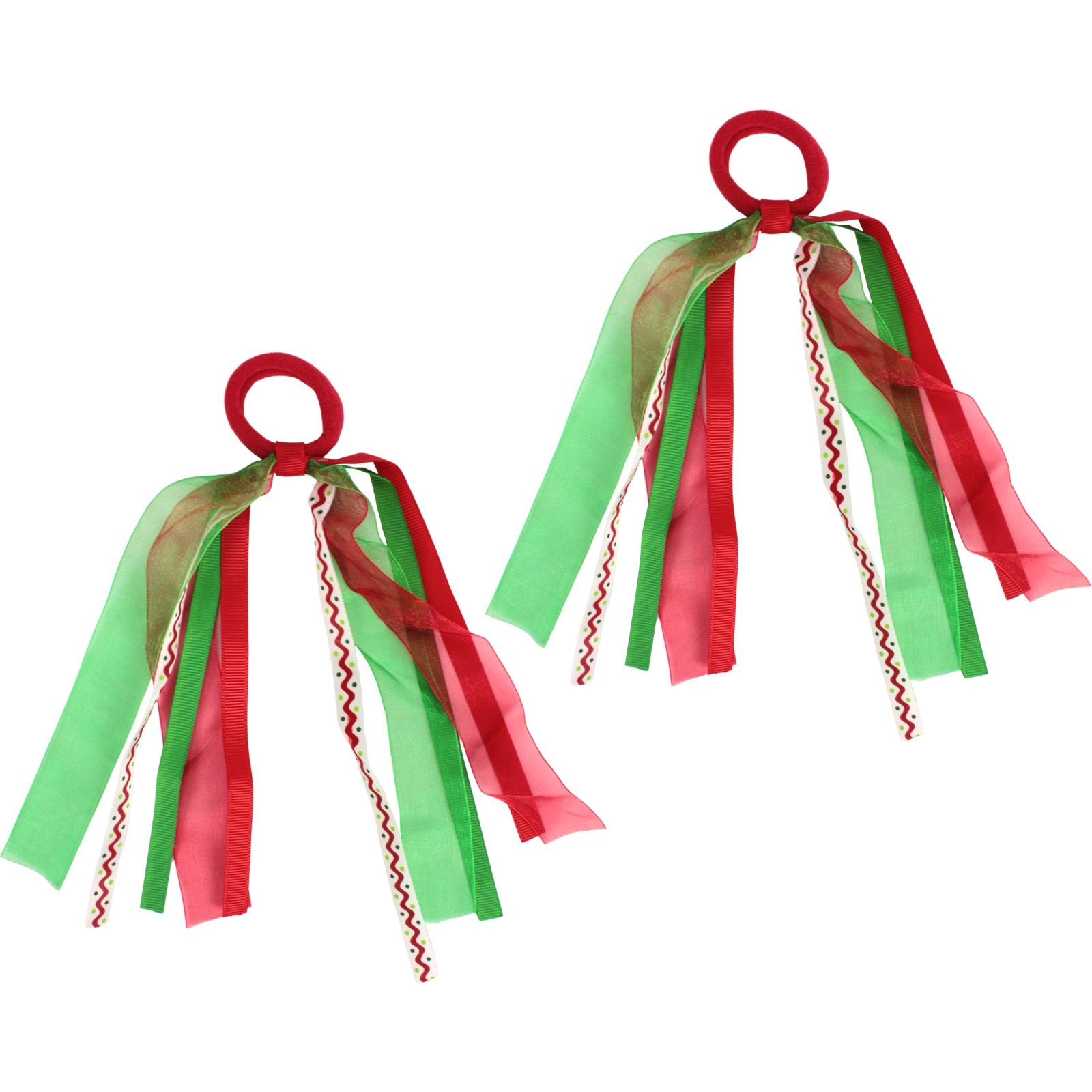 Christmas Ribbon Hair Ties (Pack of 2)