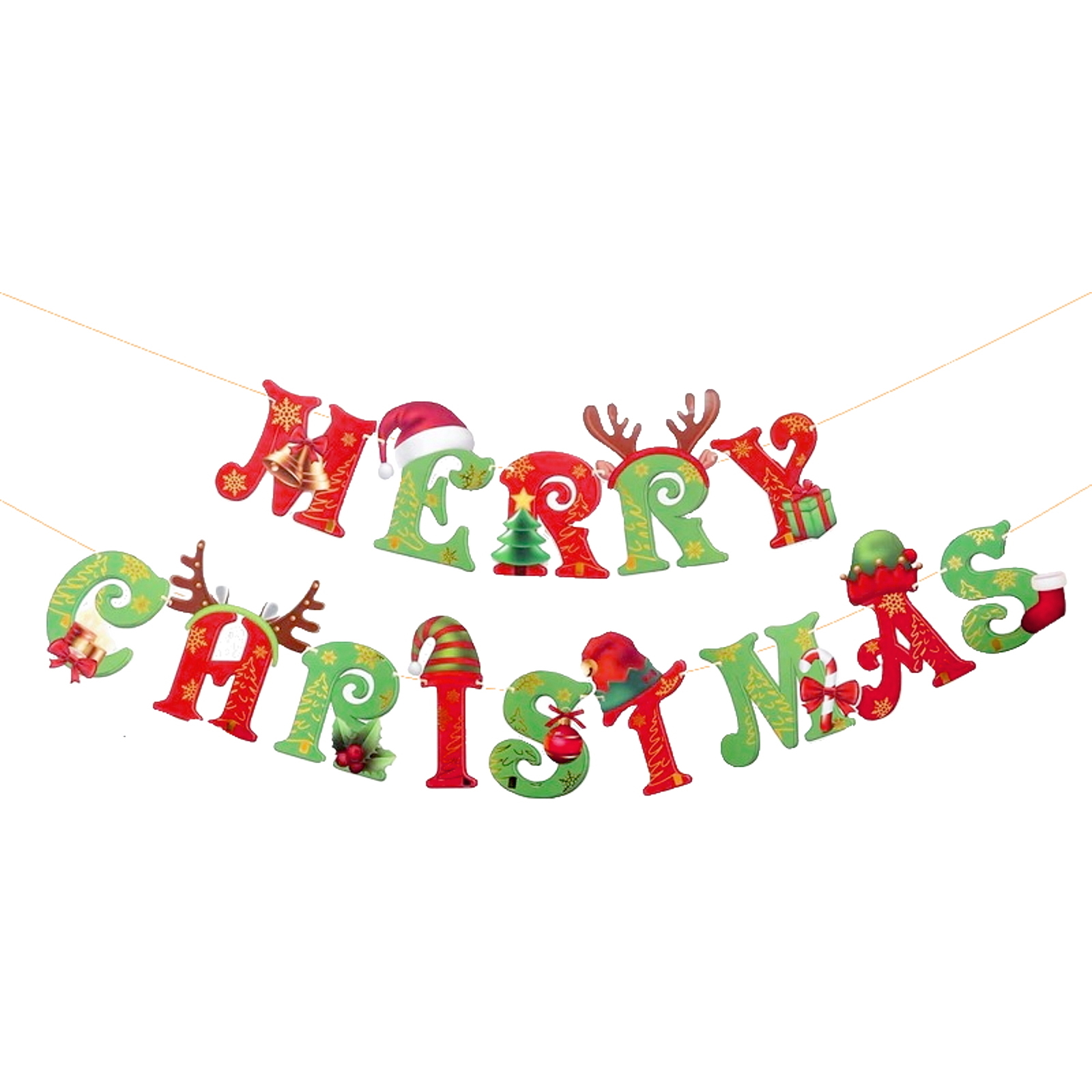 Magical Elf Merry Christmas Letter Banner