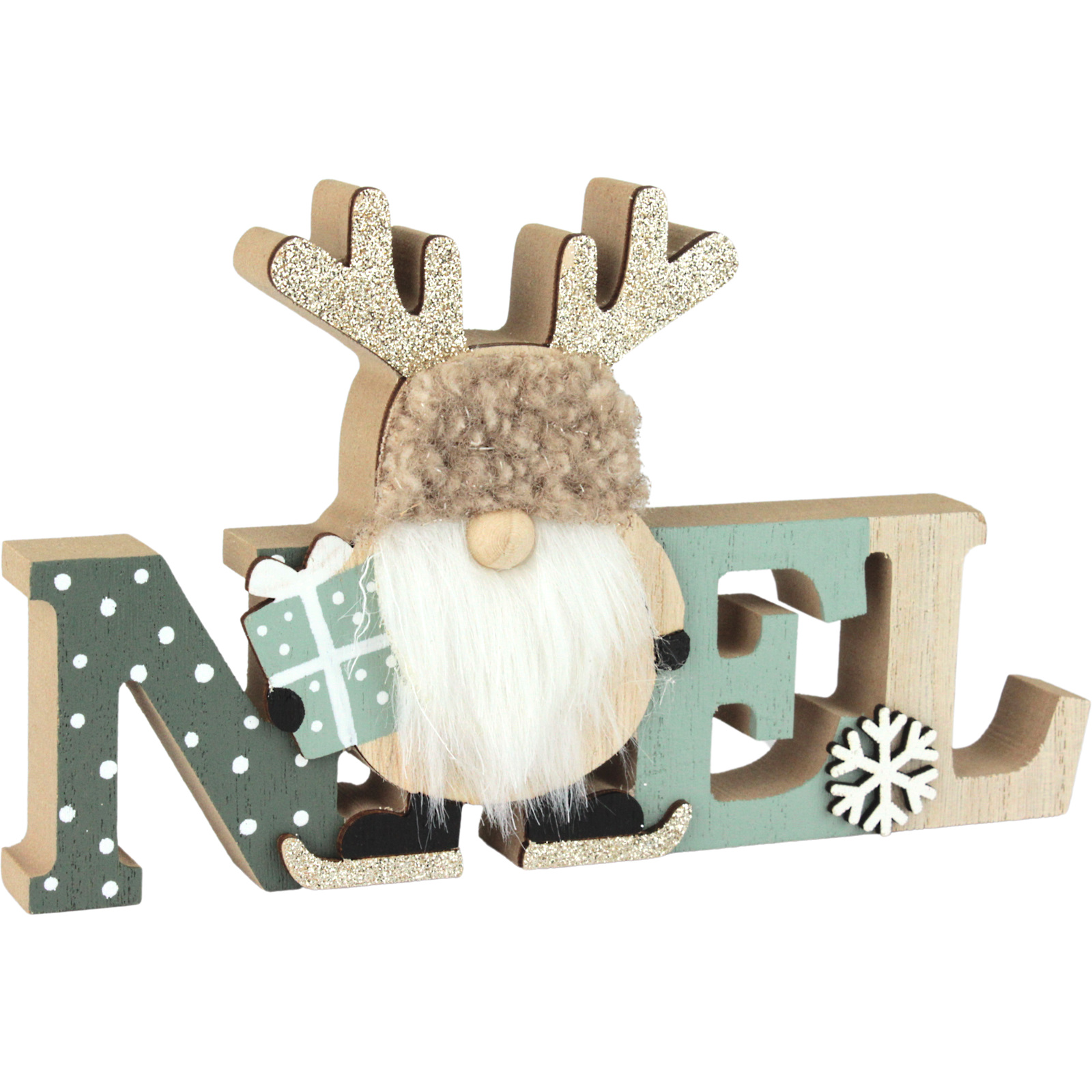 Wooden Noel Christmas Table Decoration 20cm