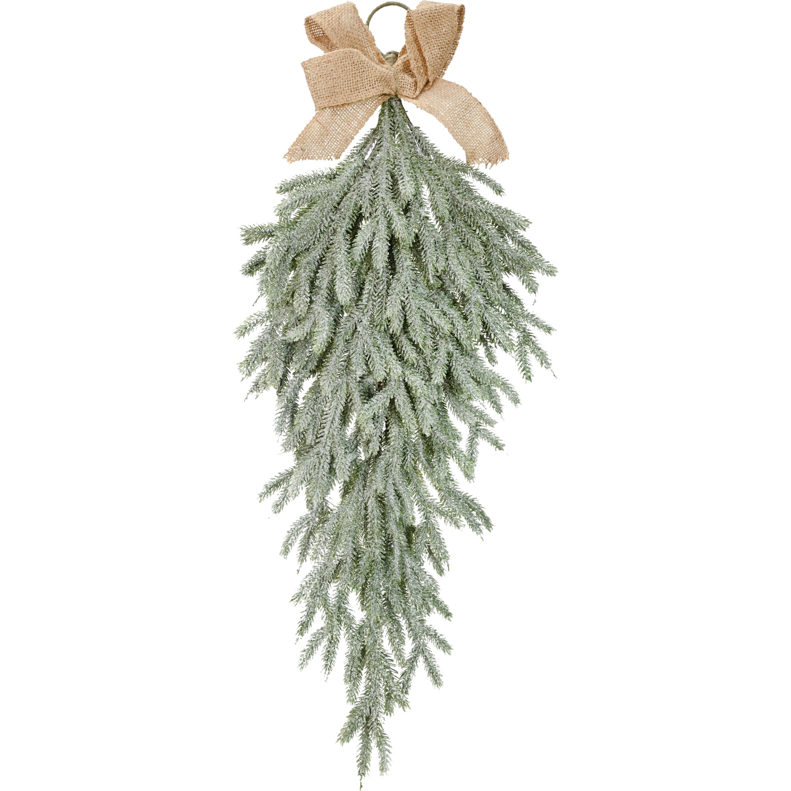 Frosty Christmas Foliage Wall Decoration 69cm