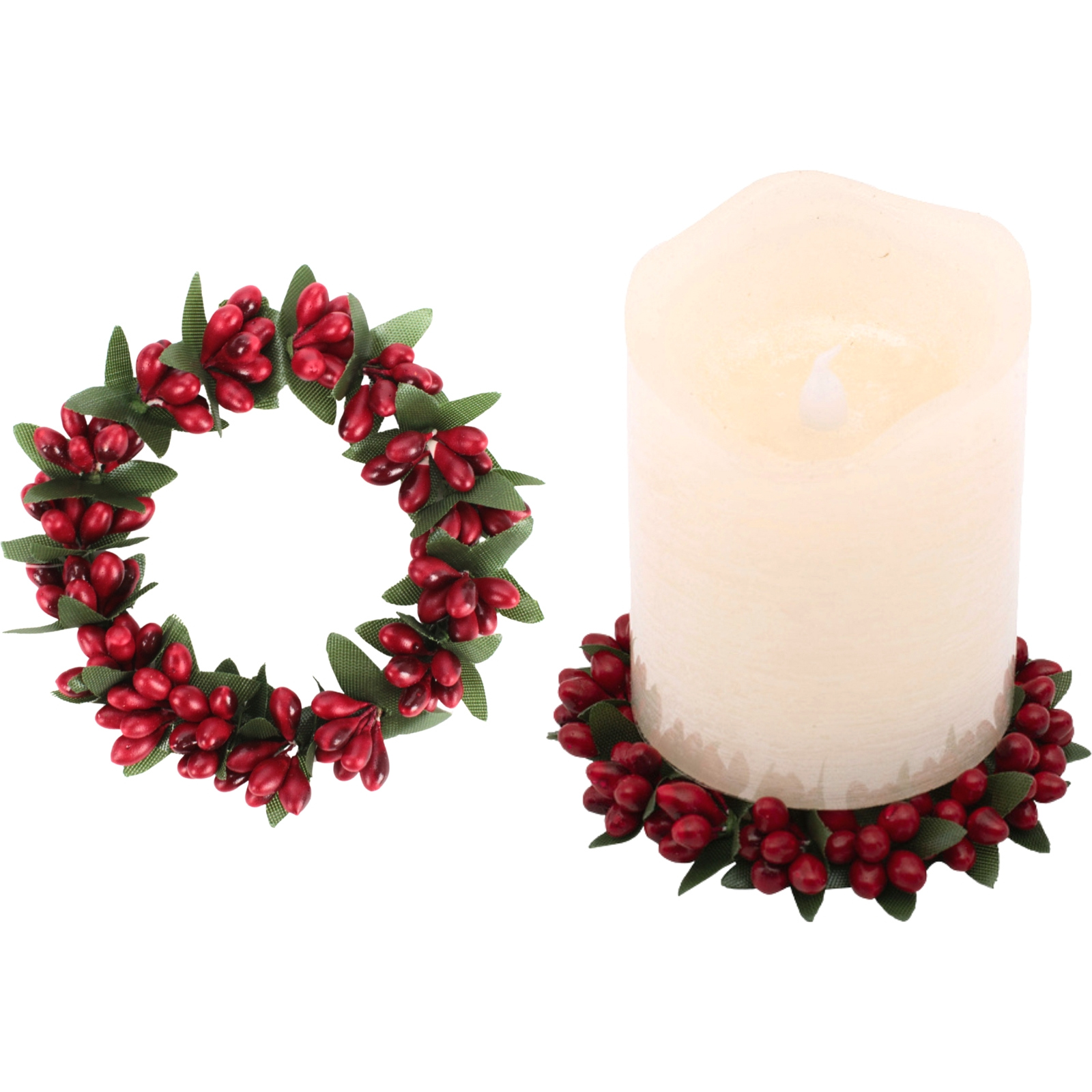 Mini Red Berry Wreath Decoration 10cm 