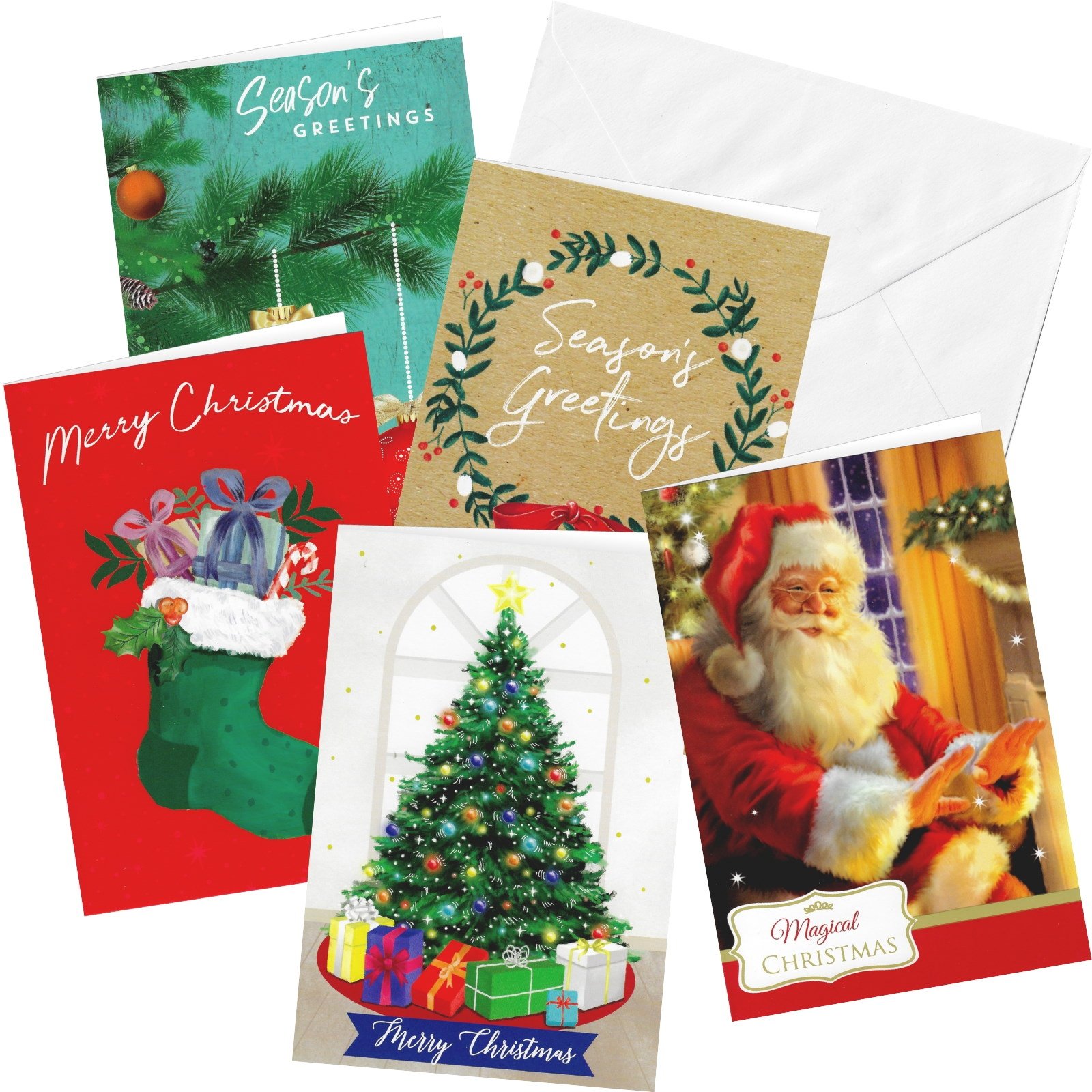 Traditional Christmas Cards (Pack of 10)