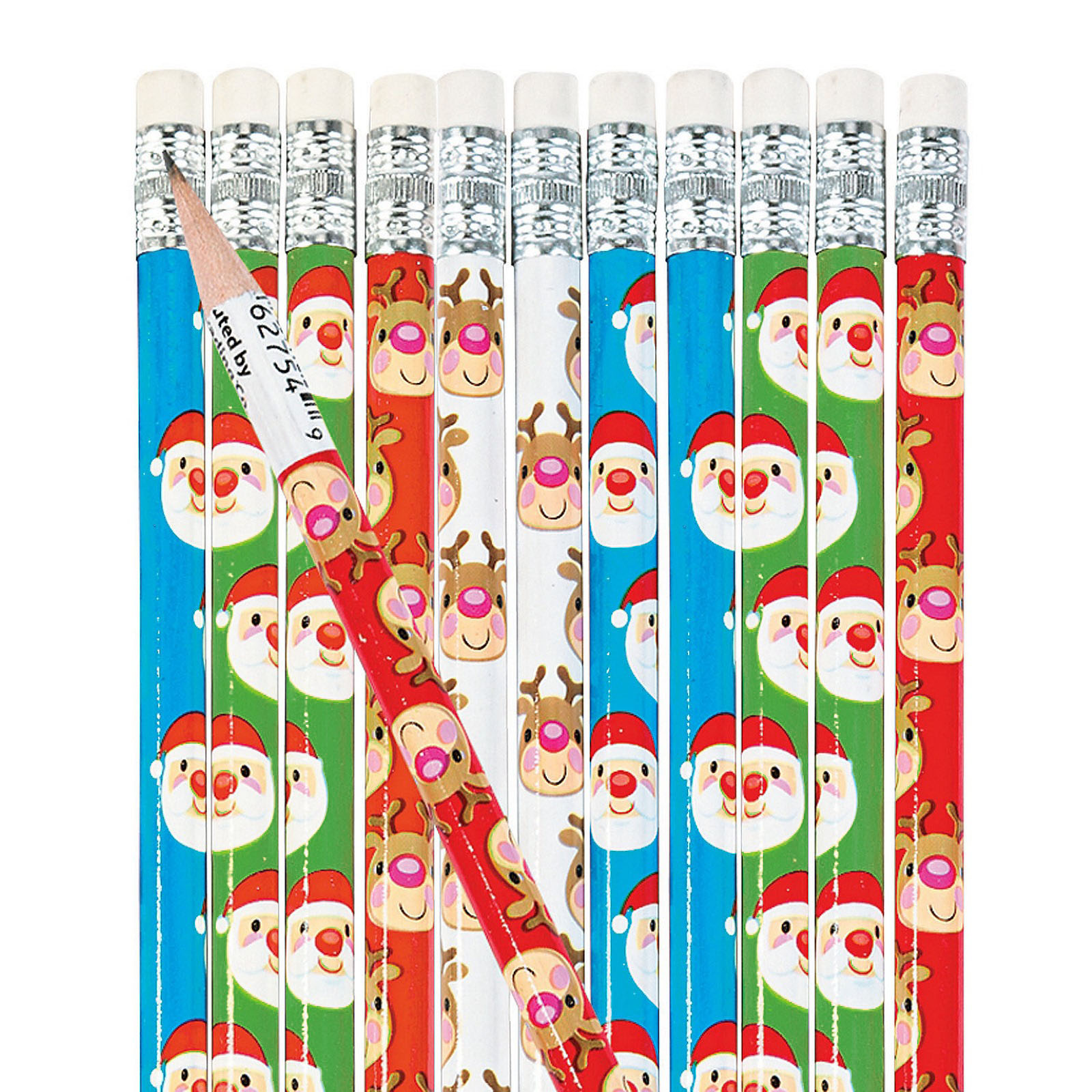 Reindeer and Santa Pencils (Pack of 24)