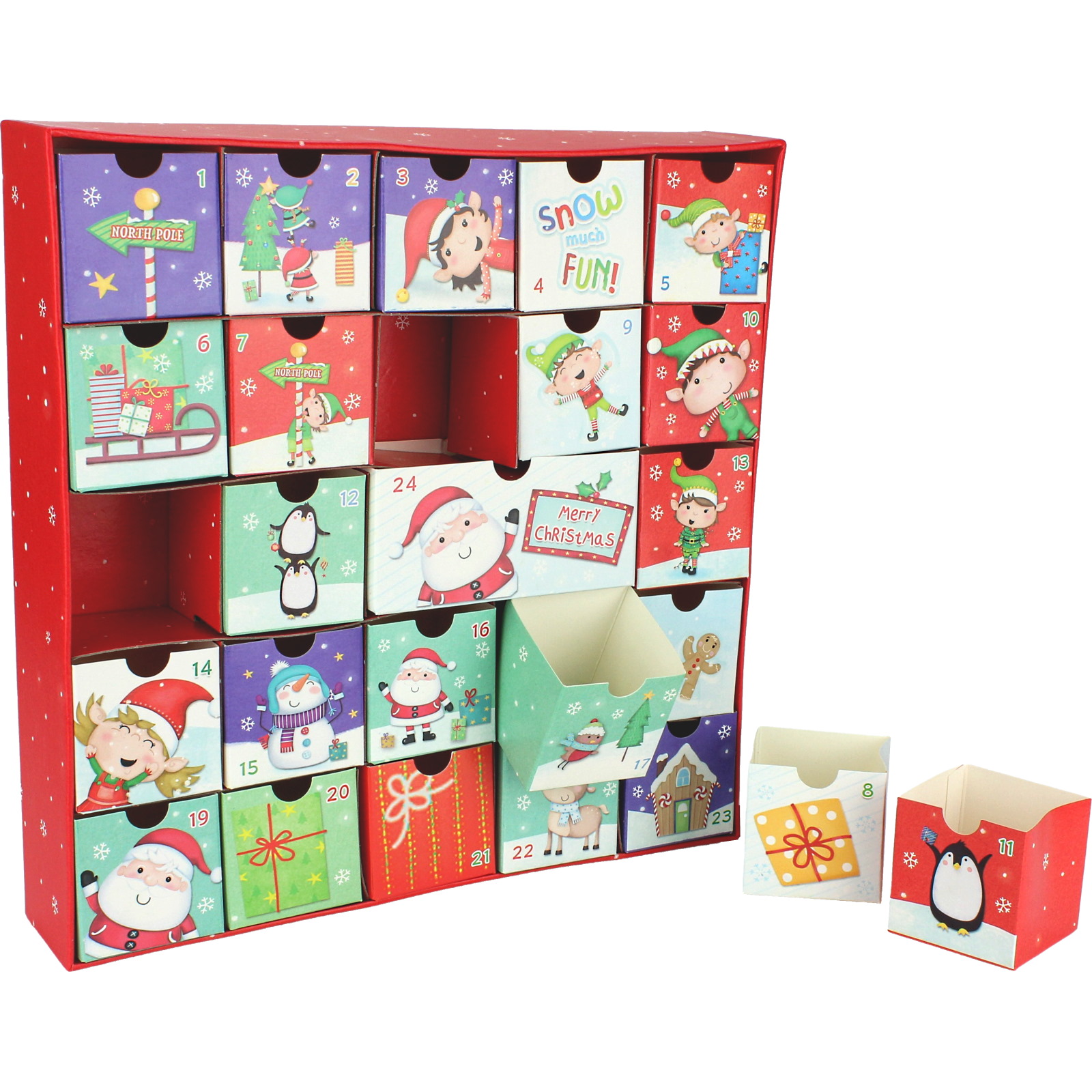 Christmas Advent Fillable Box Calendar