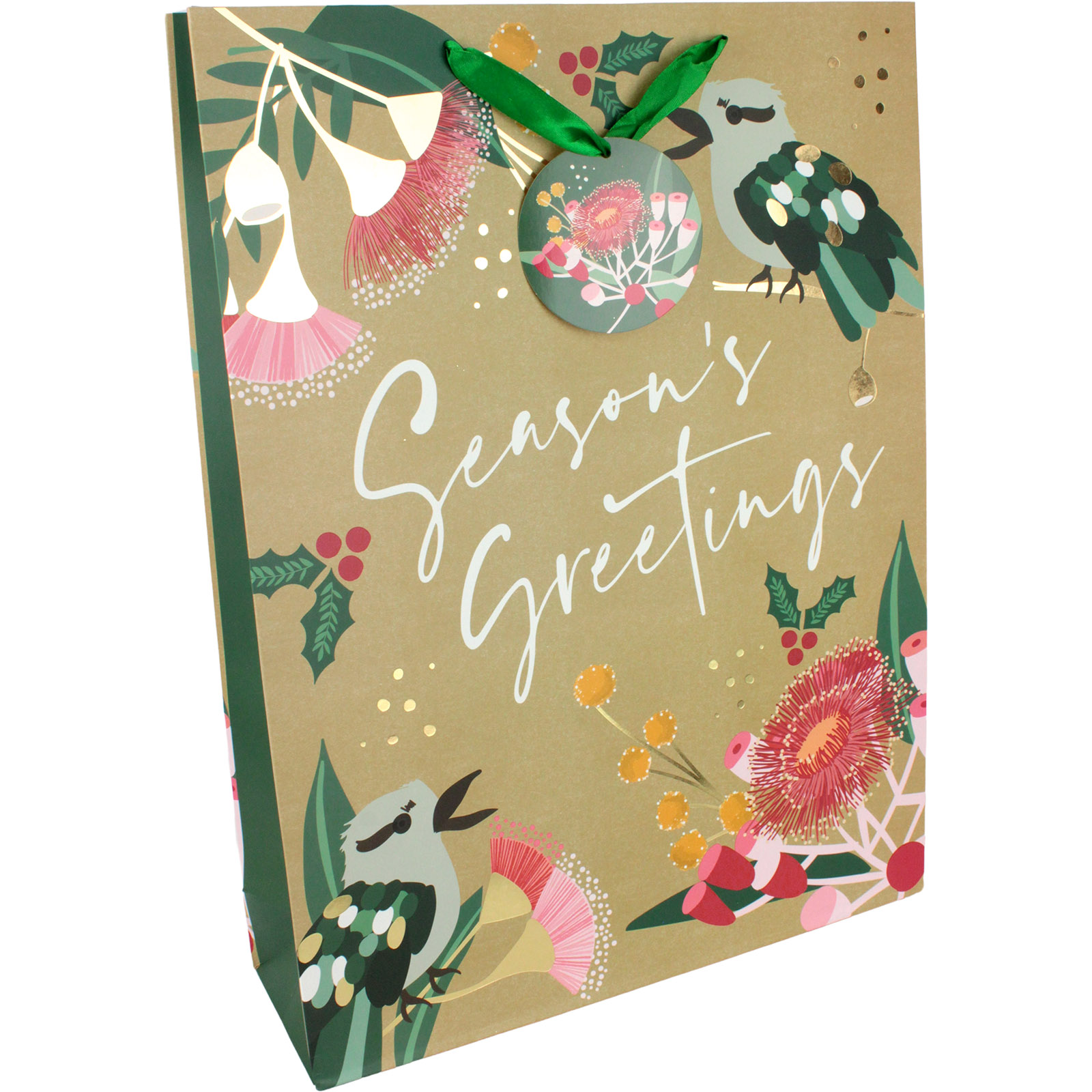 Bush Kookaburra Christmas Paper Gift Bag 44cm 