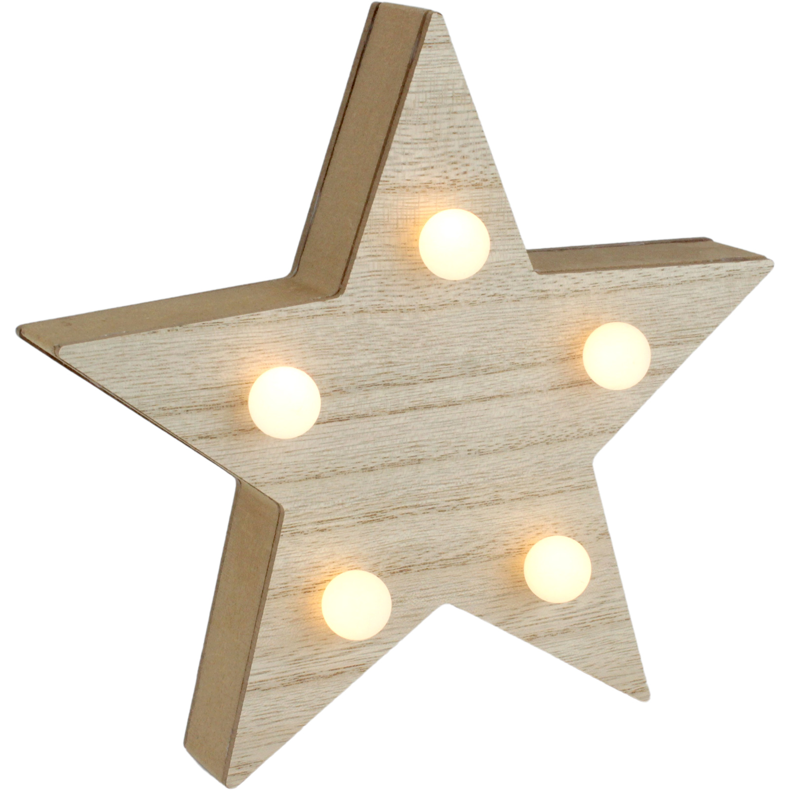 Light Up LED Wooden Star