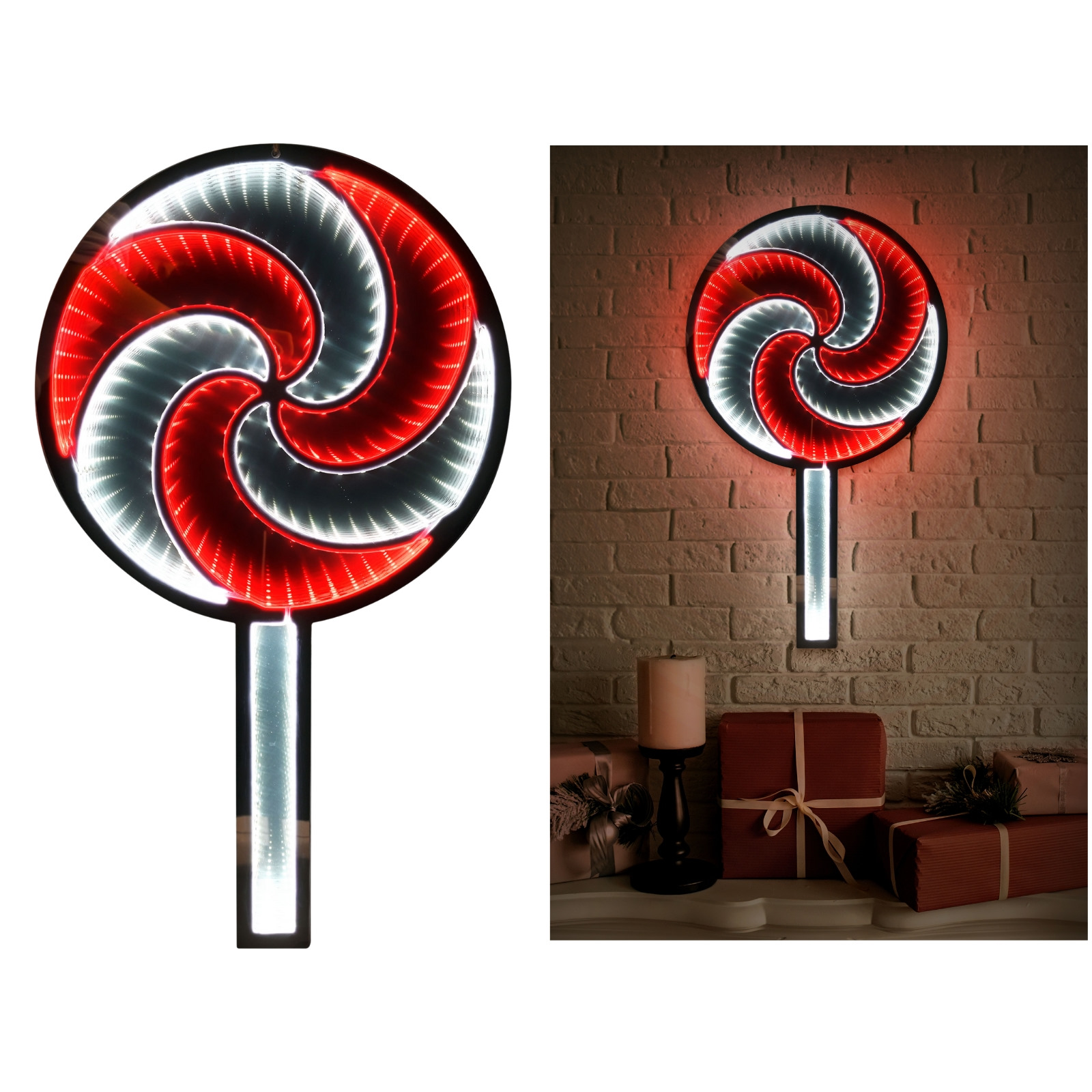 Infinity Lollipop Hanging LED Christmas Light 59cm