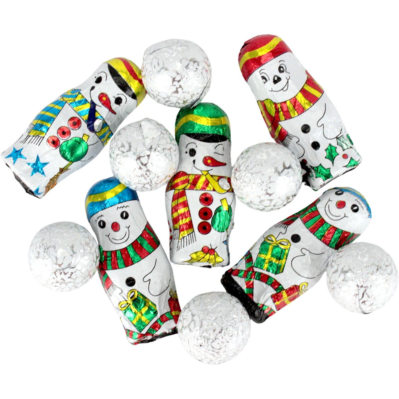 Milk Chocolate Snowmen and Snowballs (68g Bag)