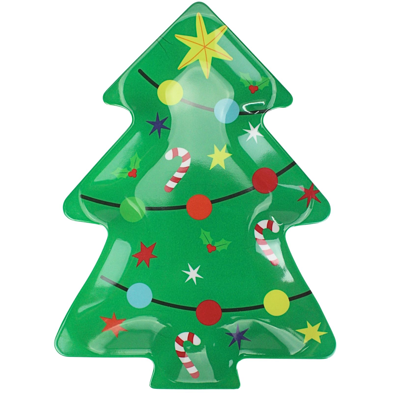 Christmas Tree Melamine Appetizer Tray 32cm