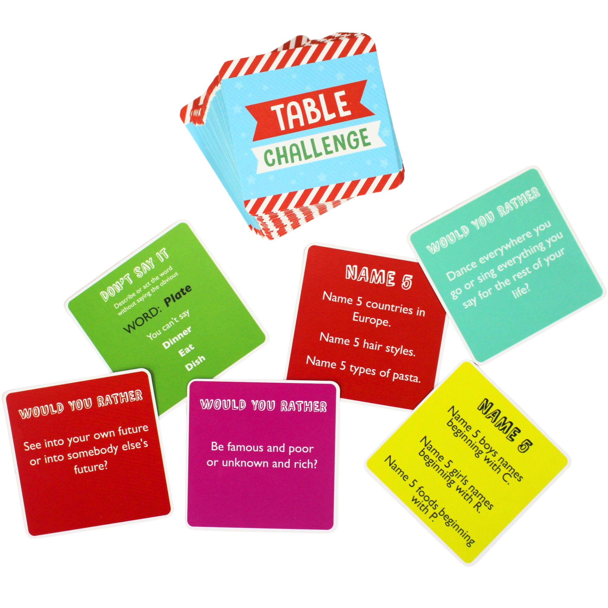 Christmas Party Games Table Challenge