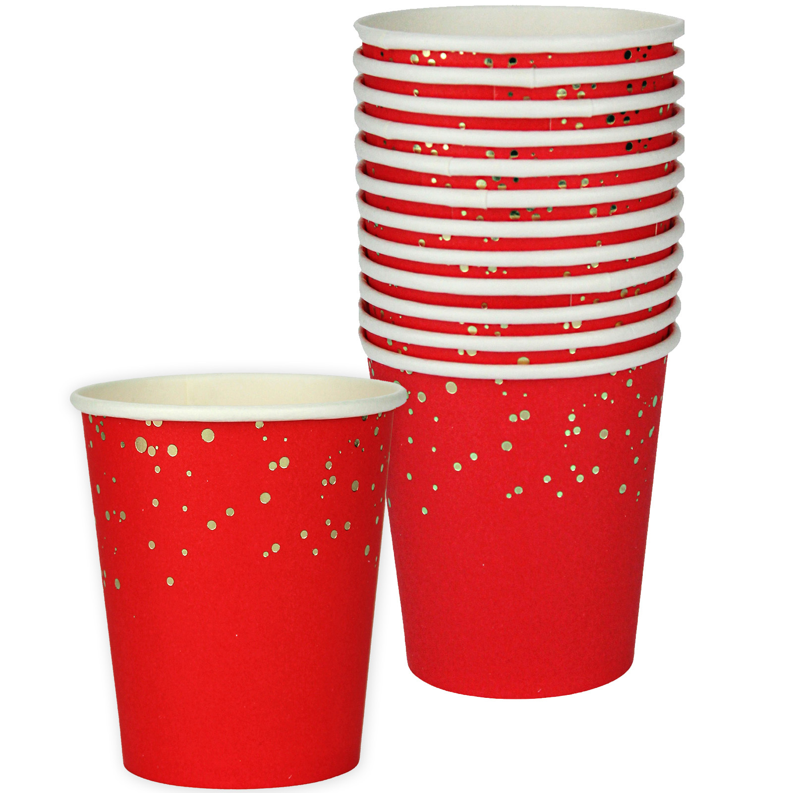 Merry & Bright Christmas Paper Cups (Pack of 12)