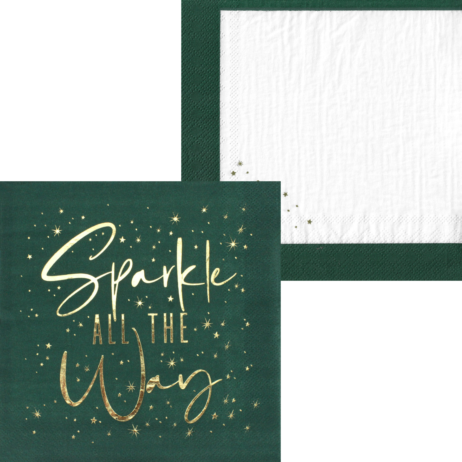 Sparkle All The Way Large Paper Napkins / Serviettes (Pack of 20) 